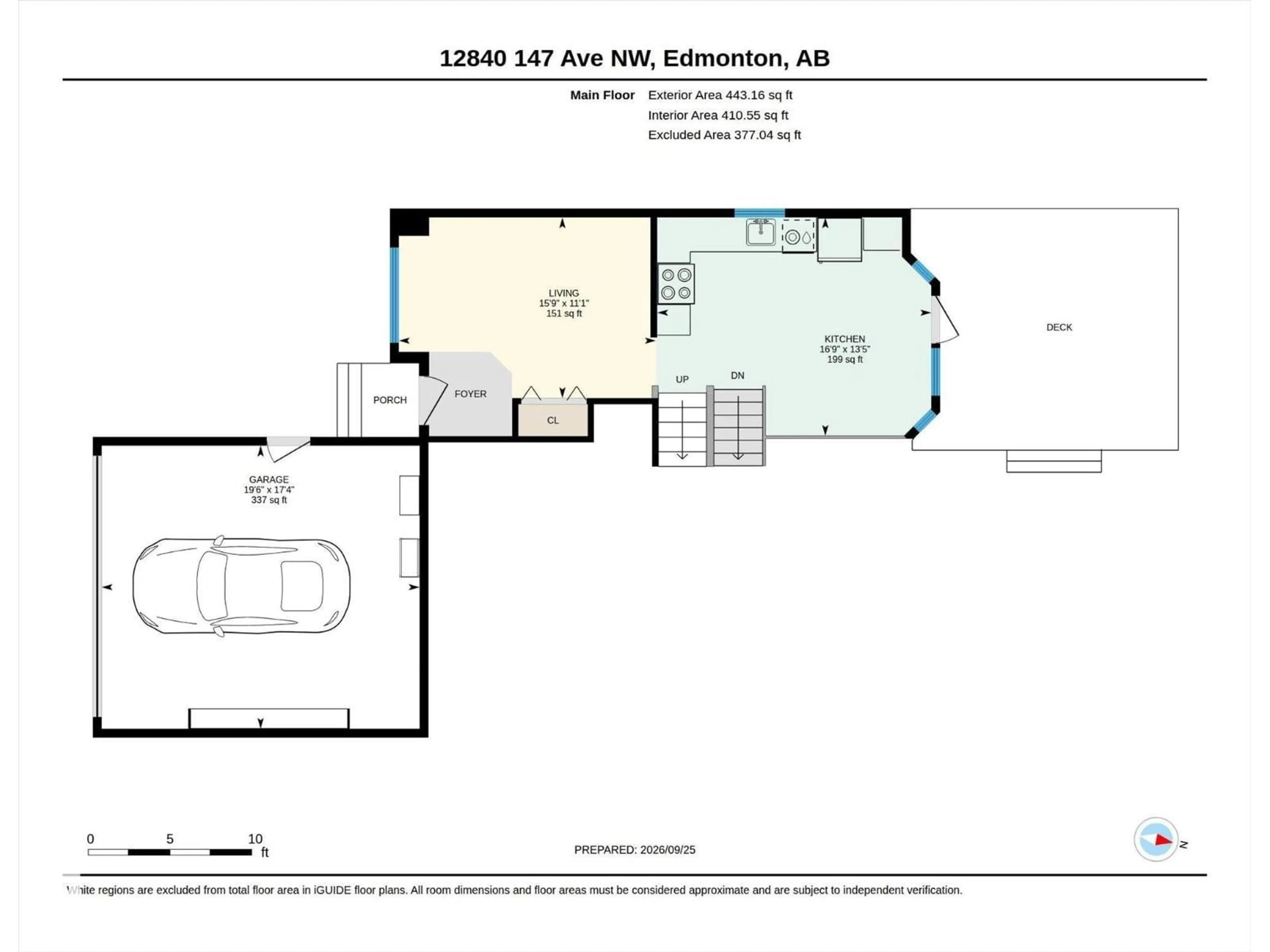 Floor plan for 12840 147 AV, Edmonton Alberta T6V1C5
