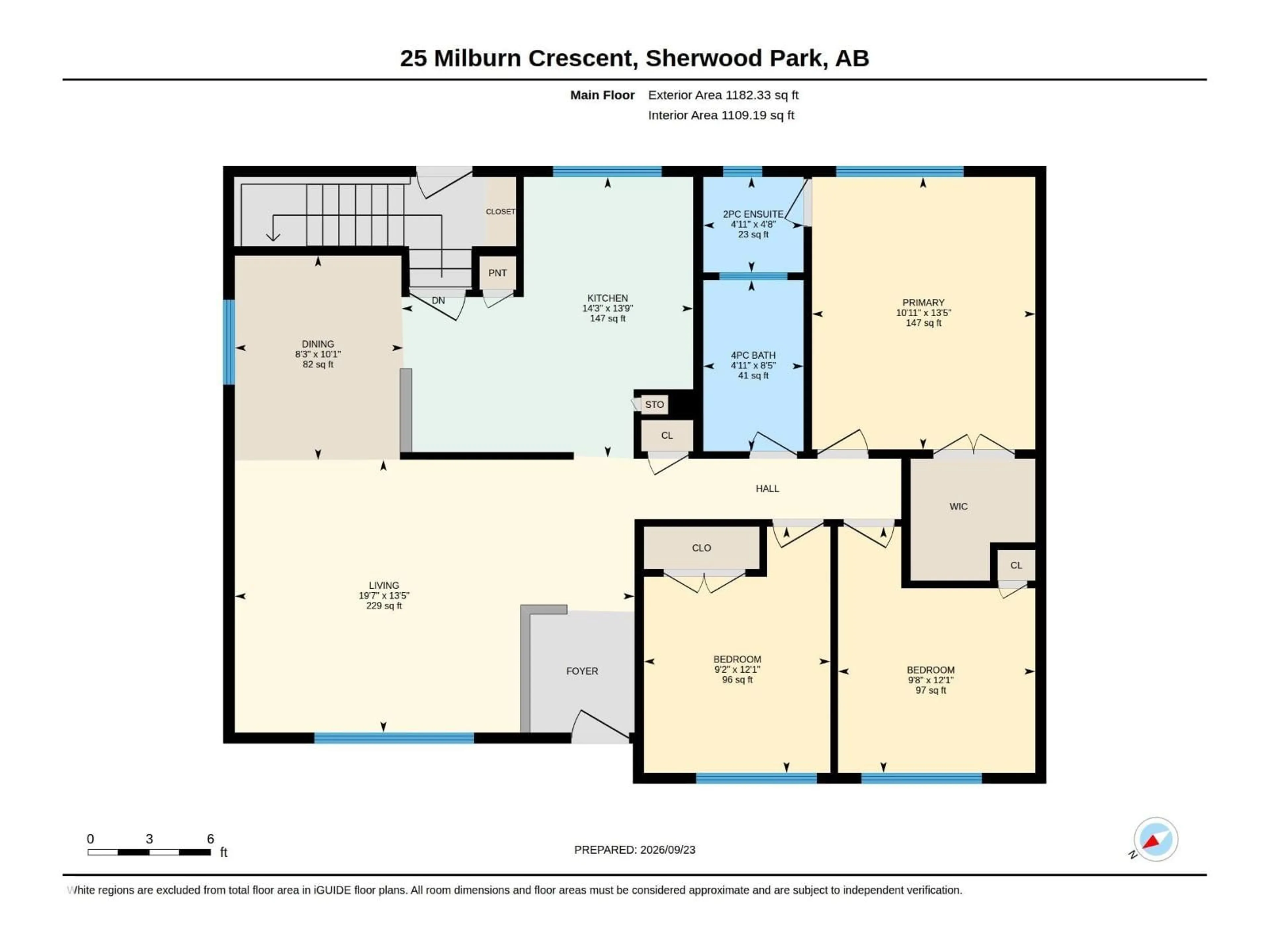 Floor plan for 25 MILBURN CR, Sherwood Park Alberta T8A0T9