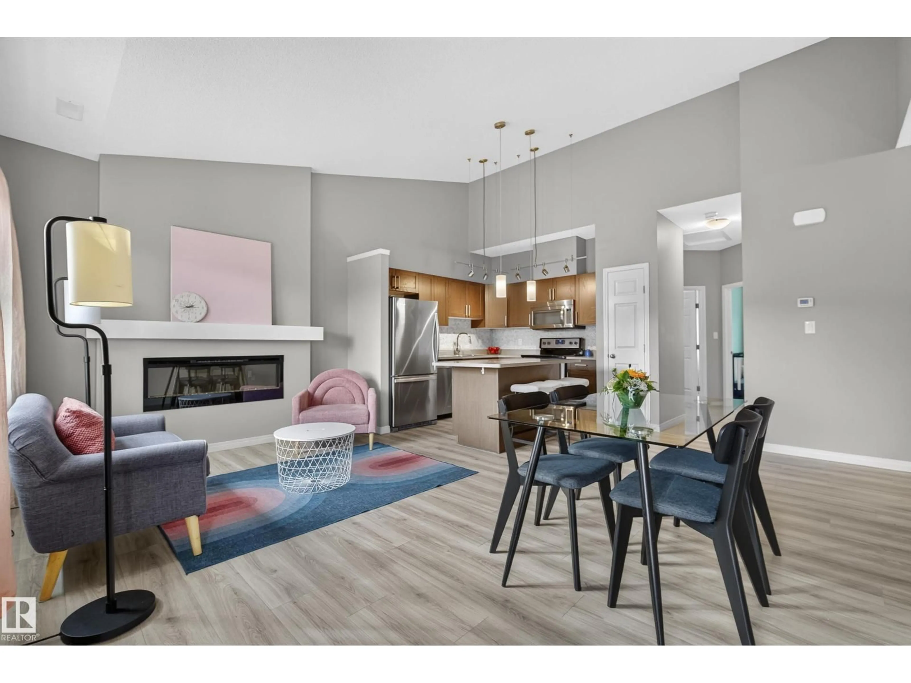 Open concept kitchen, wood/laminate floor for #23 - 4029 ORCHARDS DR, Edmonton Alberta T6X1V2