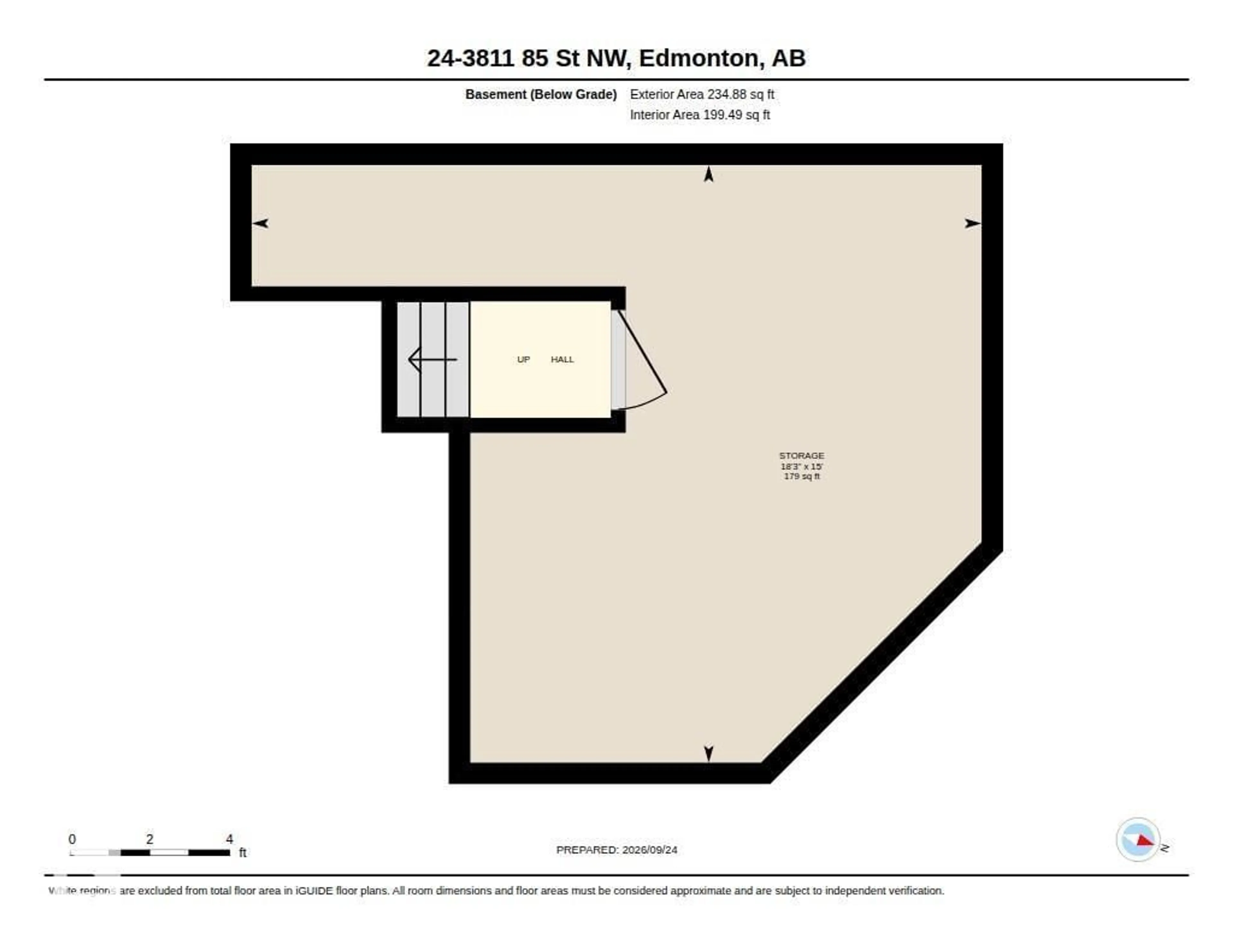 Floor plan for #24 - 3811 85 ST, Edmonton Alberta T6K4C7