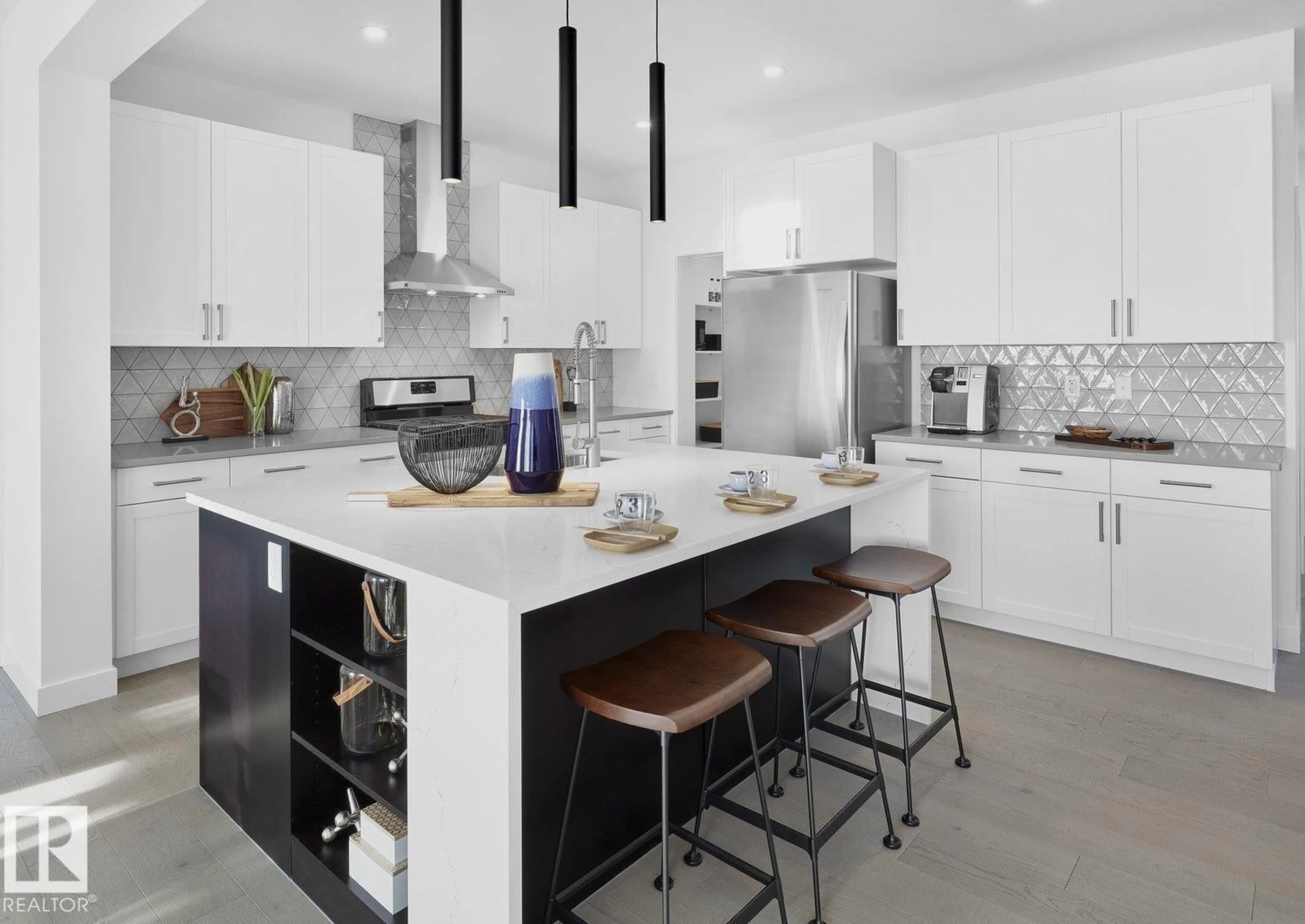 Contemporary kitchen, ceramic/tile floor for 22003 93 AV, Edmonton Alberta T5T7N9
