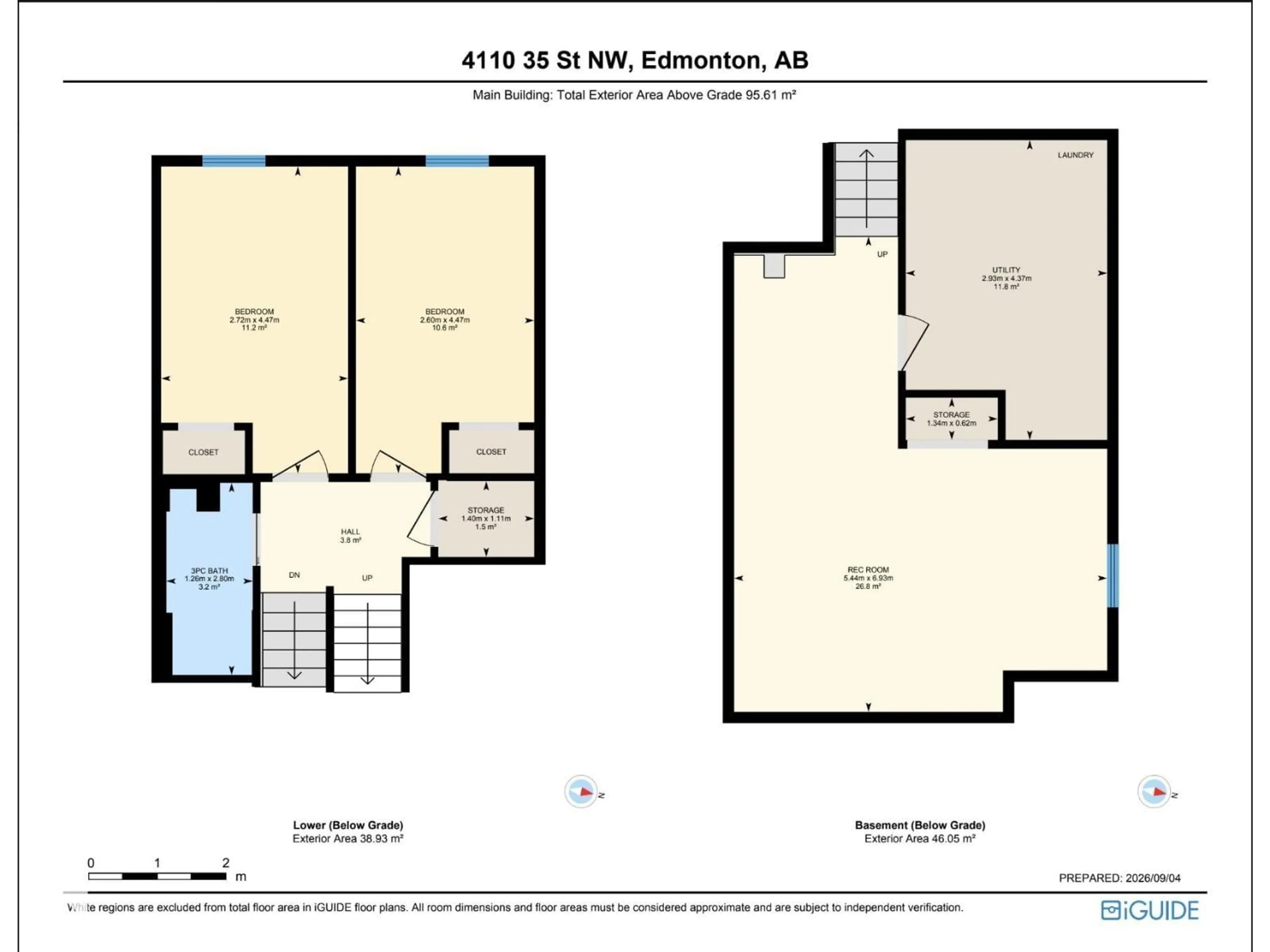Floor plan for 4110 35 ST, Edmonton Alberta T6L5S3