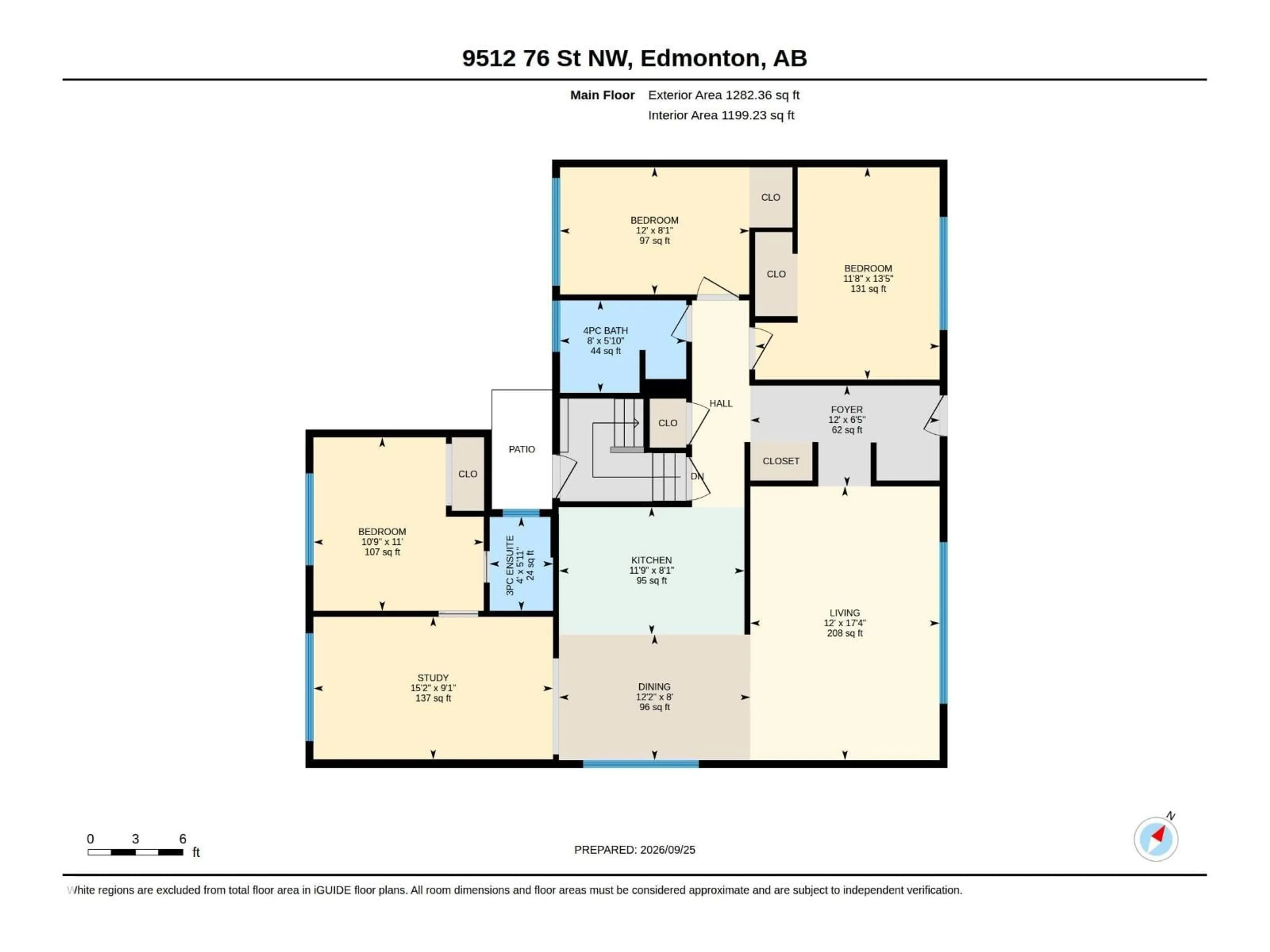 Floor plan for 9512 76 ST, Edmonton Alberta T6C2K9