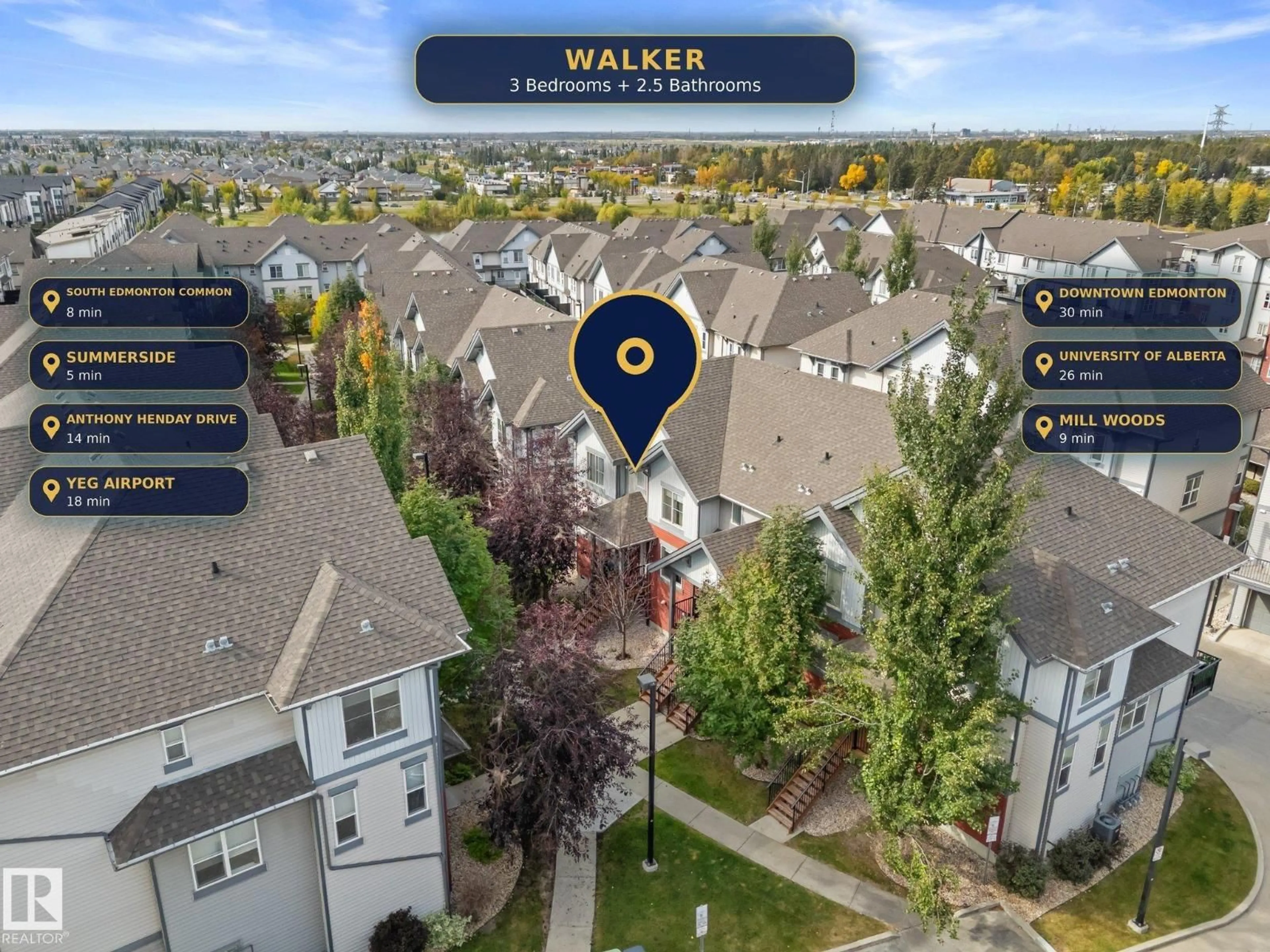 A pic from outside/outdoor area/front of a property/back of a property/a pic from drone, unknown for #40 - 655 WATT BV, Edmonton Alberta T6X0Y2