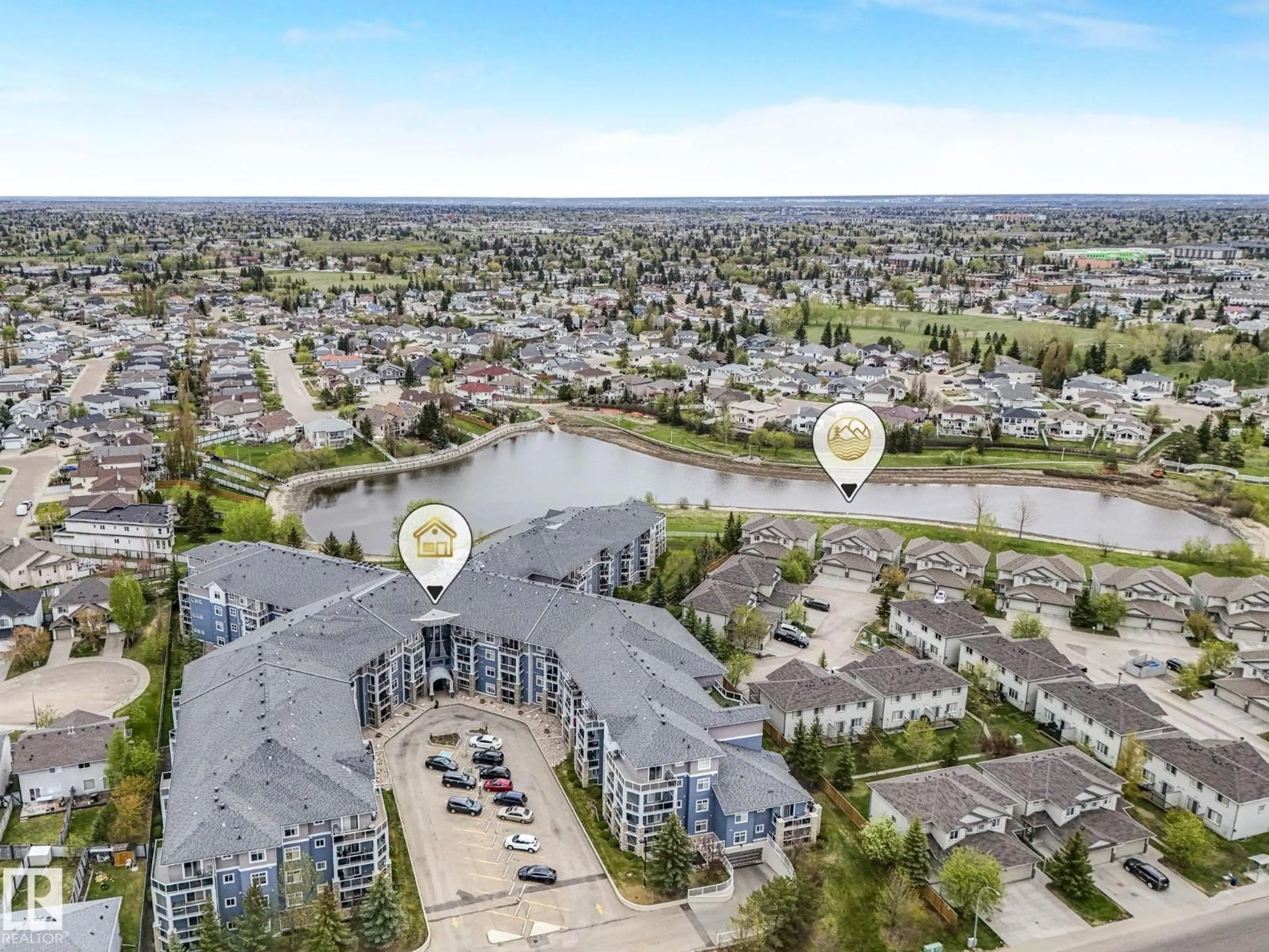 A pic from outside/outdoor area/front of a property/back of a property/a pic from drone, unknown for 208 - 16035 132 ST, Edmonton Alberta T6V0B4