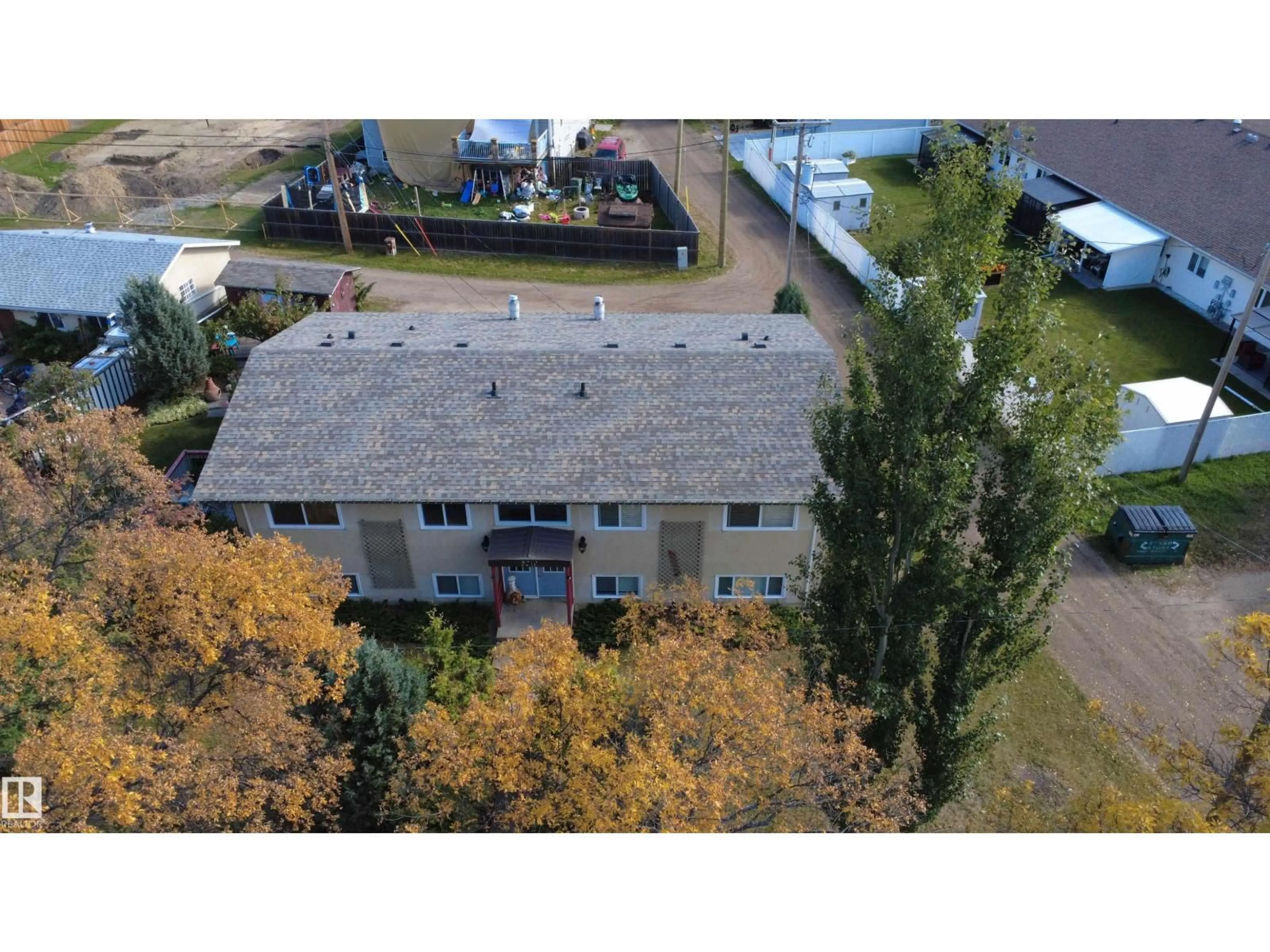 A pic from outside/outdoor area/front of a property/back of a property/a pic from drone, building for 5019 51 ST, Redwater Alberta T0A2W0