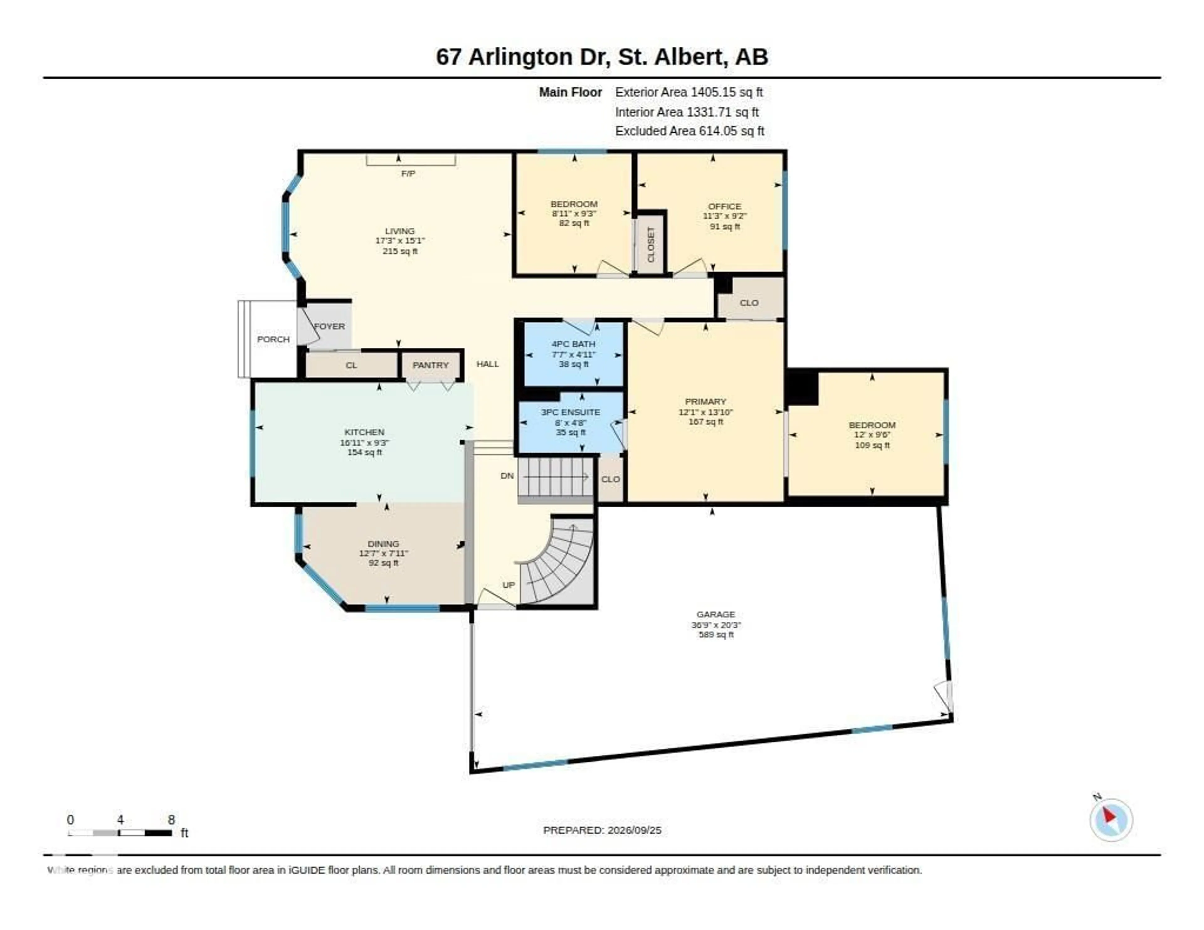 Floor plan for 67 ARLINGTON DR, St. Albert Alberta T8N2Z2