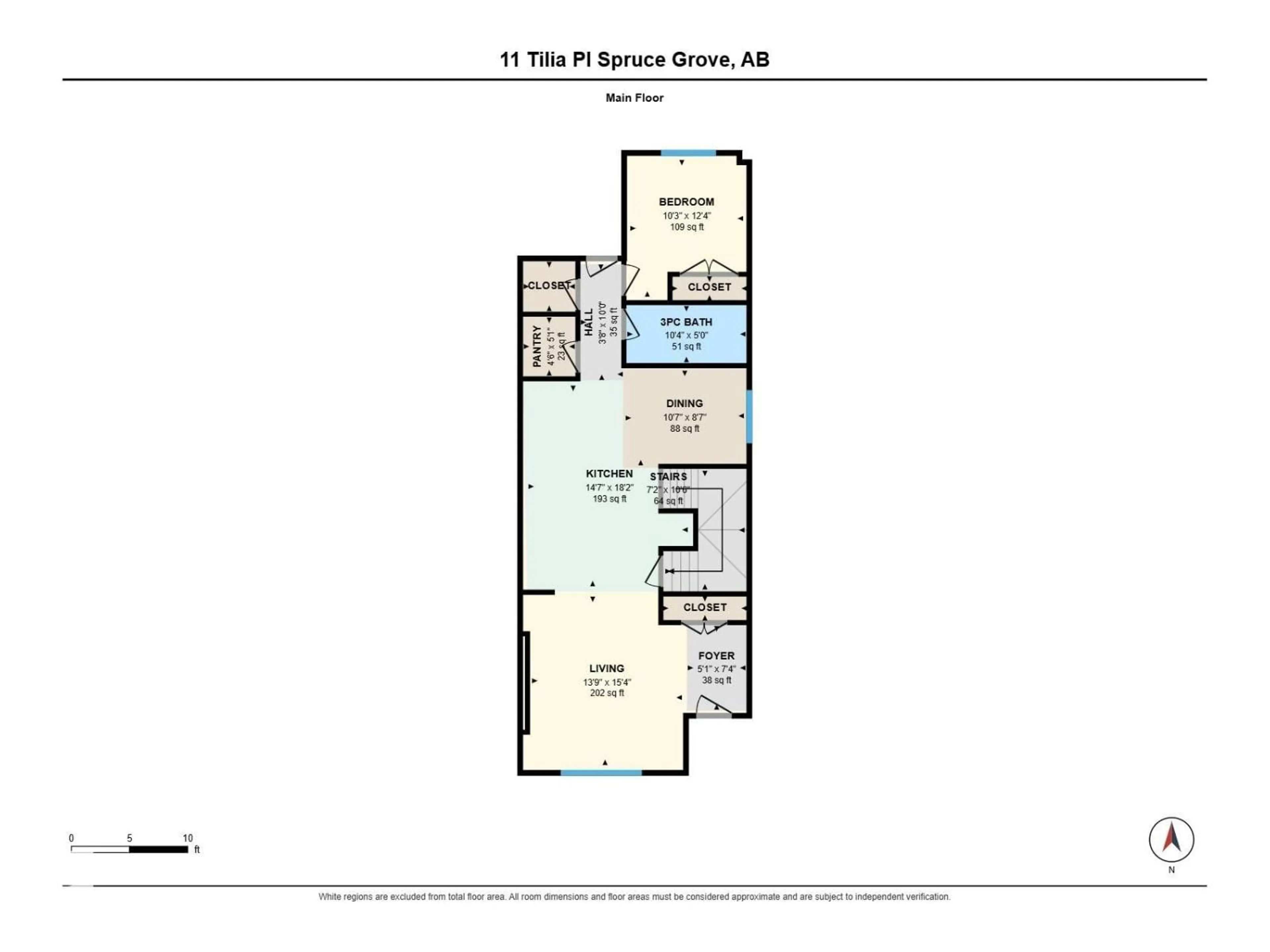 Floor plan for 11 TILIA PL, Spruce Grove Alberta T7X4S9