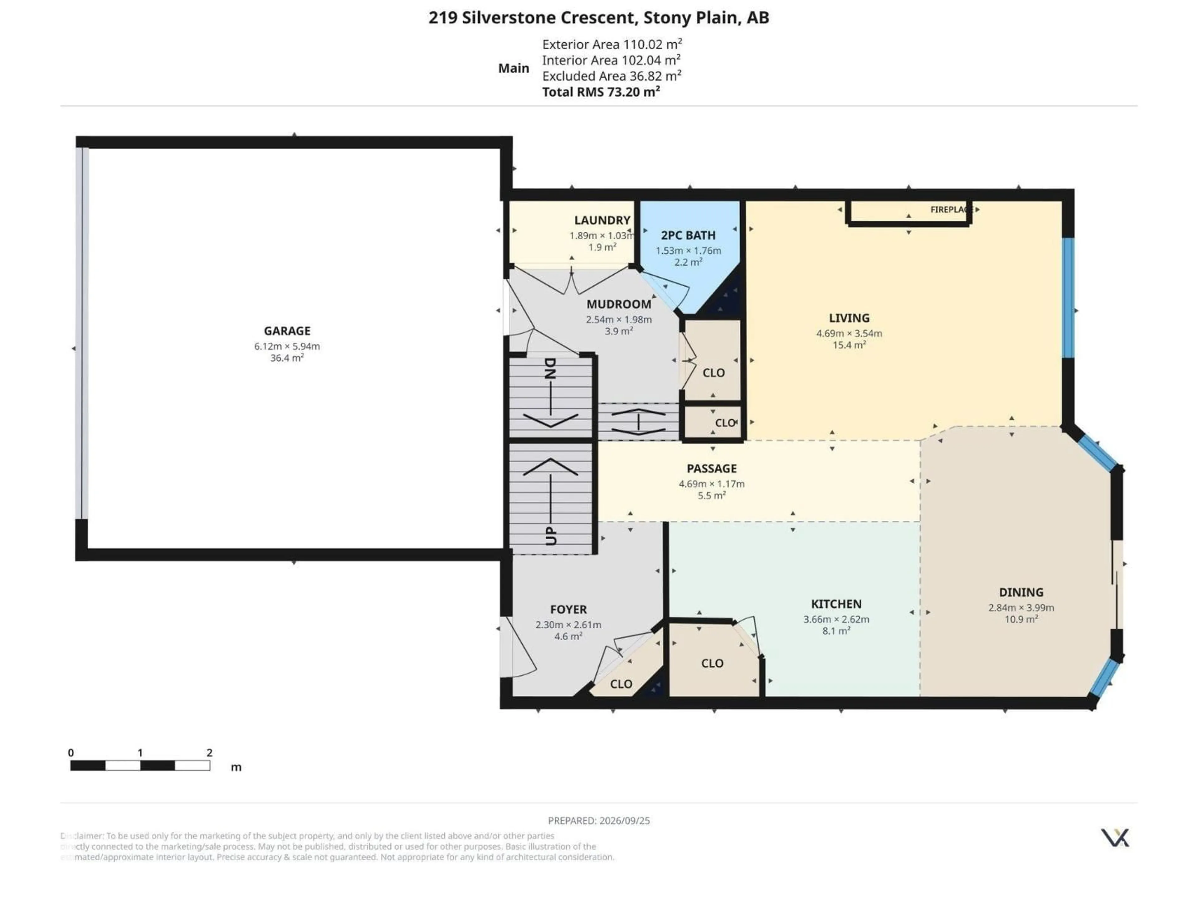Floor plan for 219 SILVERSTONE CR, Stony Plain Alberta T7Z0E8