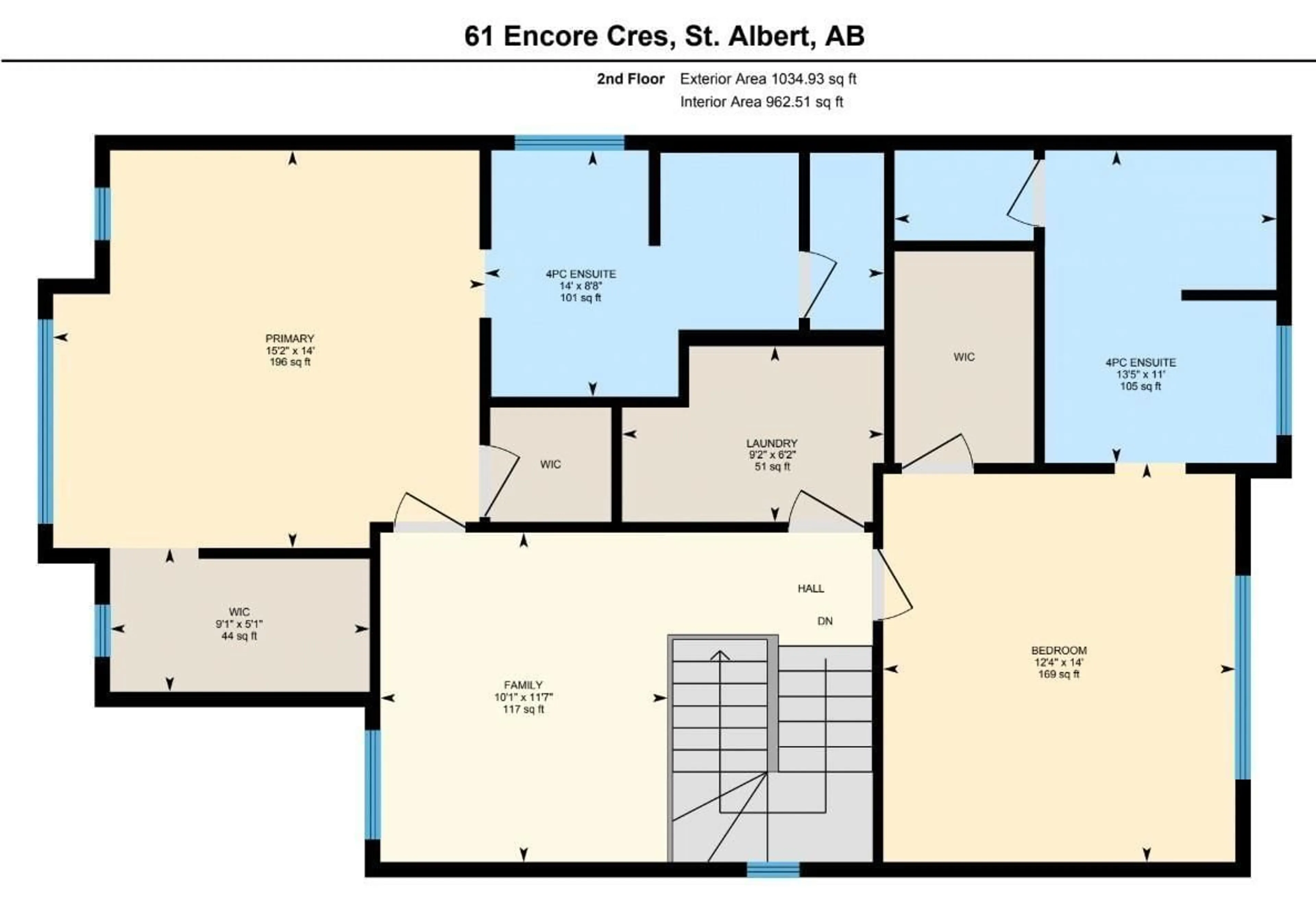 Floor plan for 61 ENCORE CR, St. Albert Alberta T8N7W2