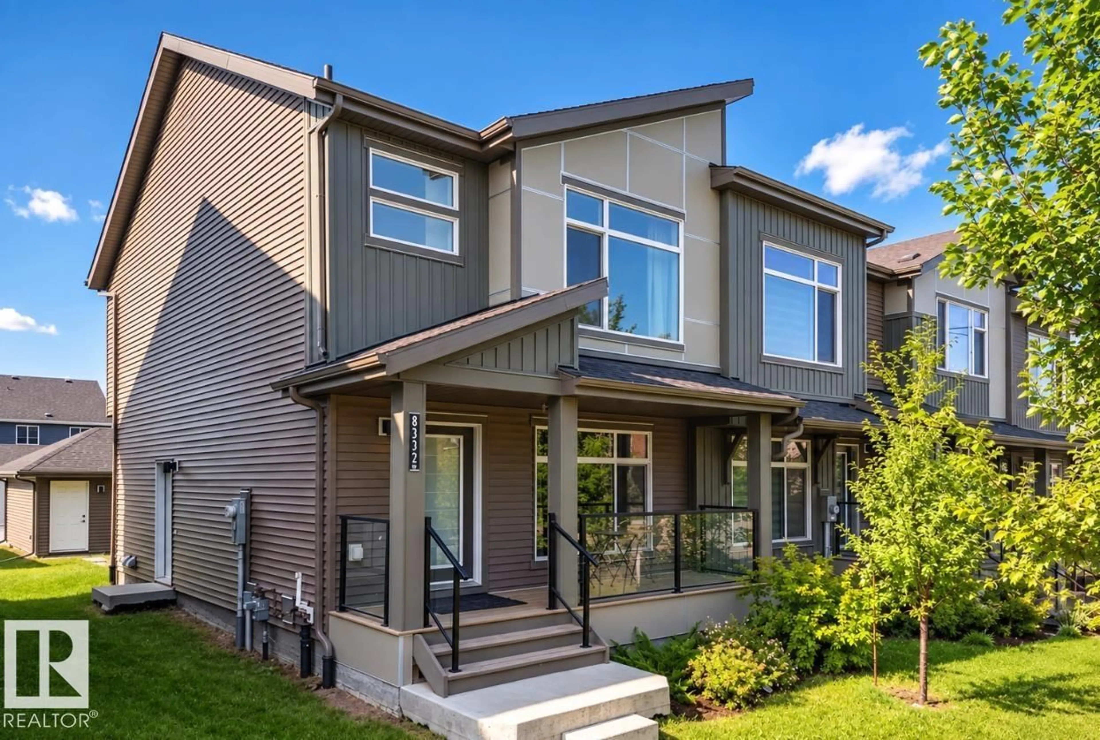 Home with vinyl exterior material, street for 8322 CHAPPELLE WY, Edmonton Alberta T6W4L3
