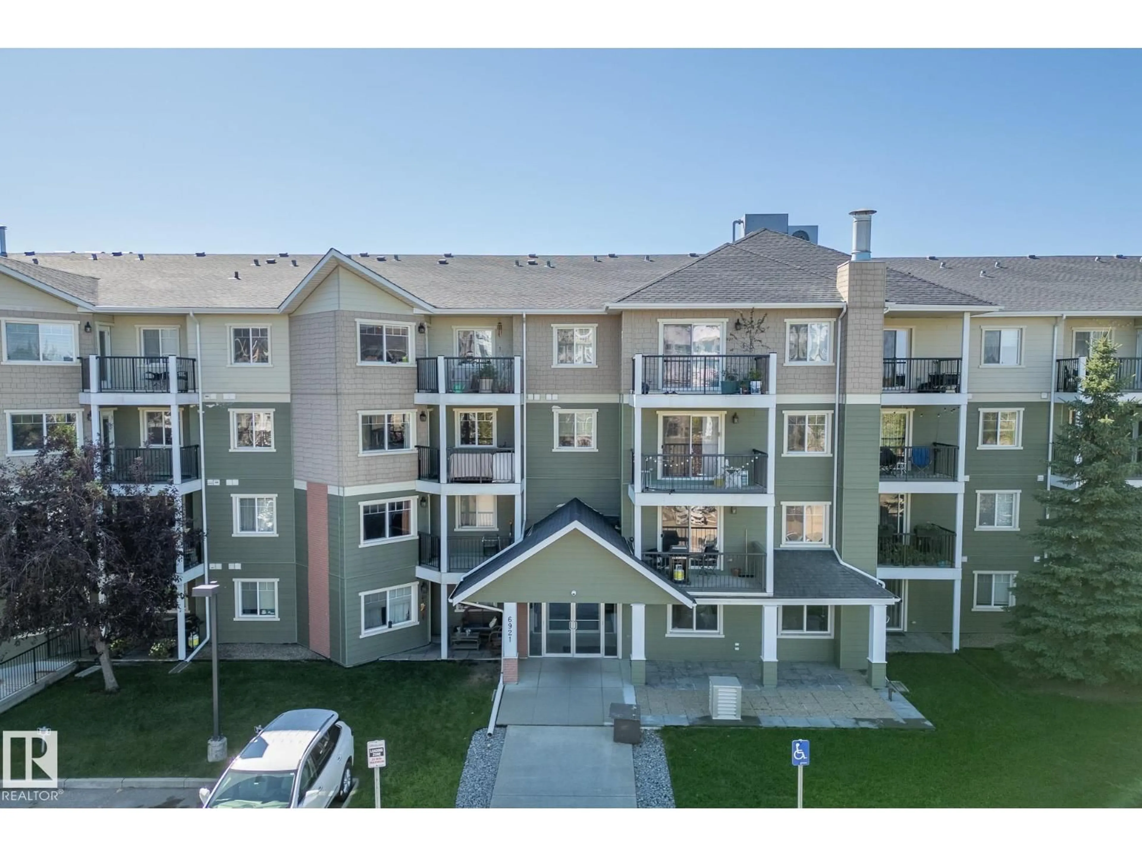 A pic from outside/outdoor area/front of a property/back of a property/a pic from drone, building for #102 - 6921 199 ST, Edmonton Alberta T5T3X7