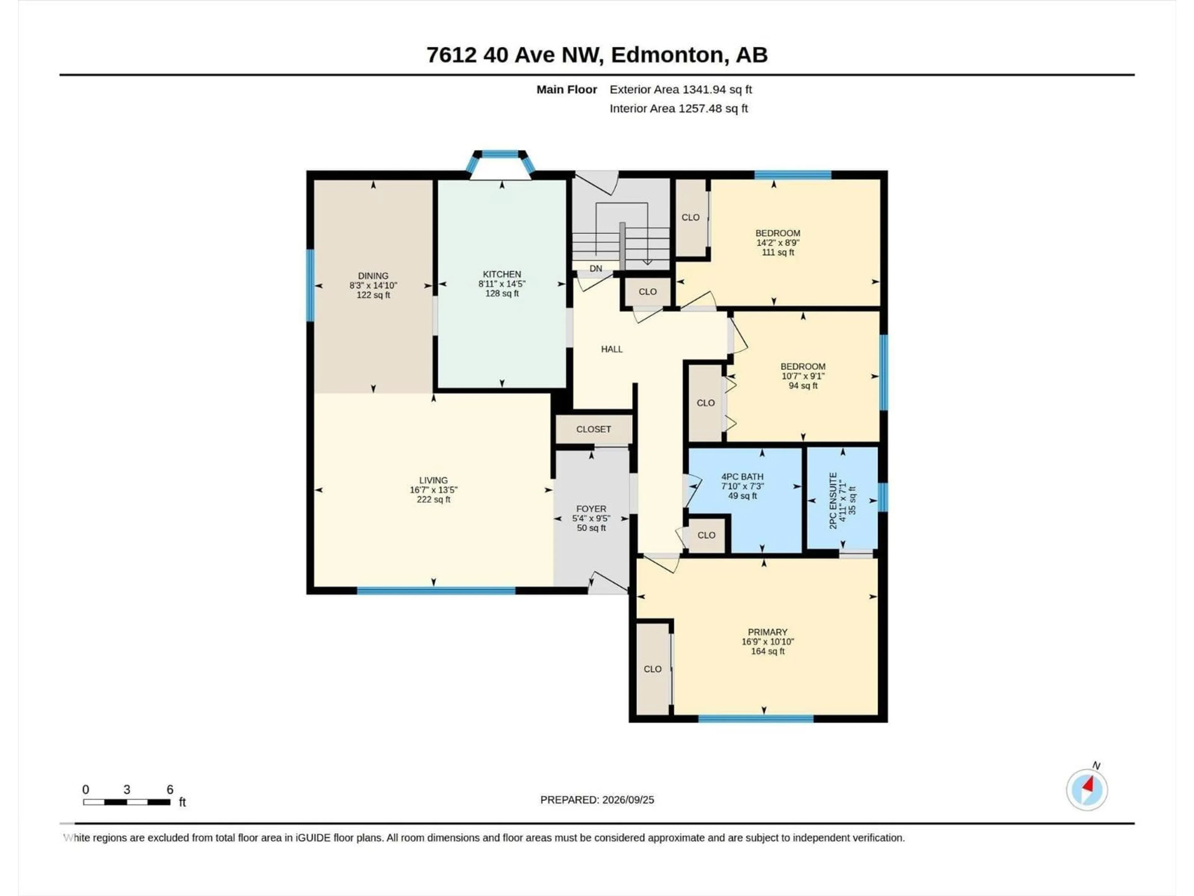 Floor plan for 7612 40 AV, Edmonton Alberta T6K0X5