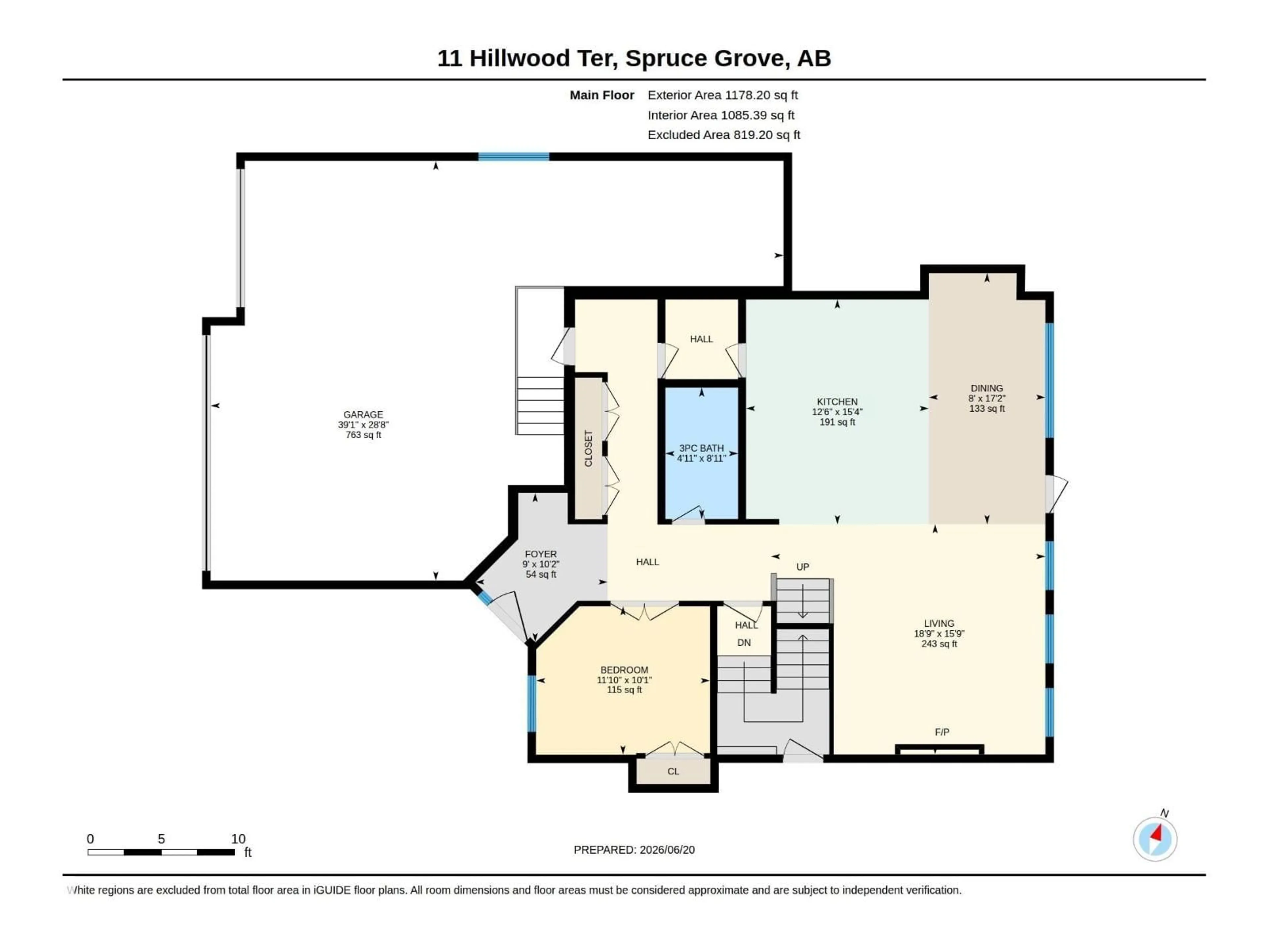 Floor plan for 11 HILLWOOD TC, Spruce Grove Alberta T7X0X4