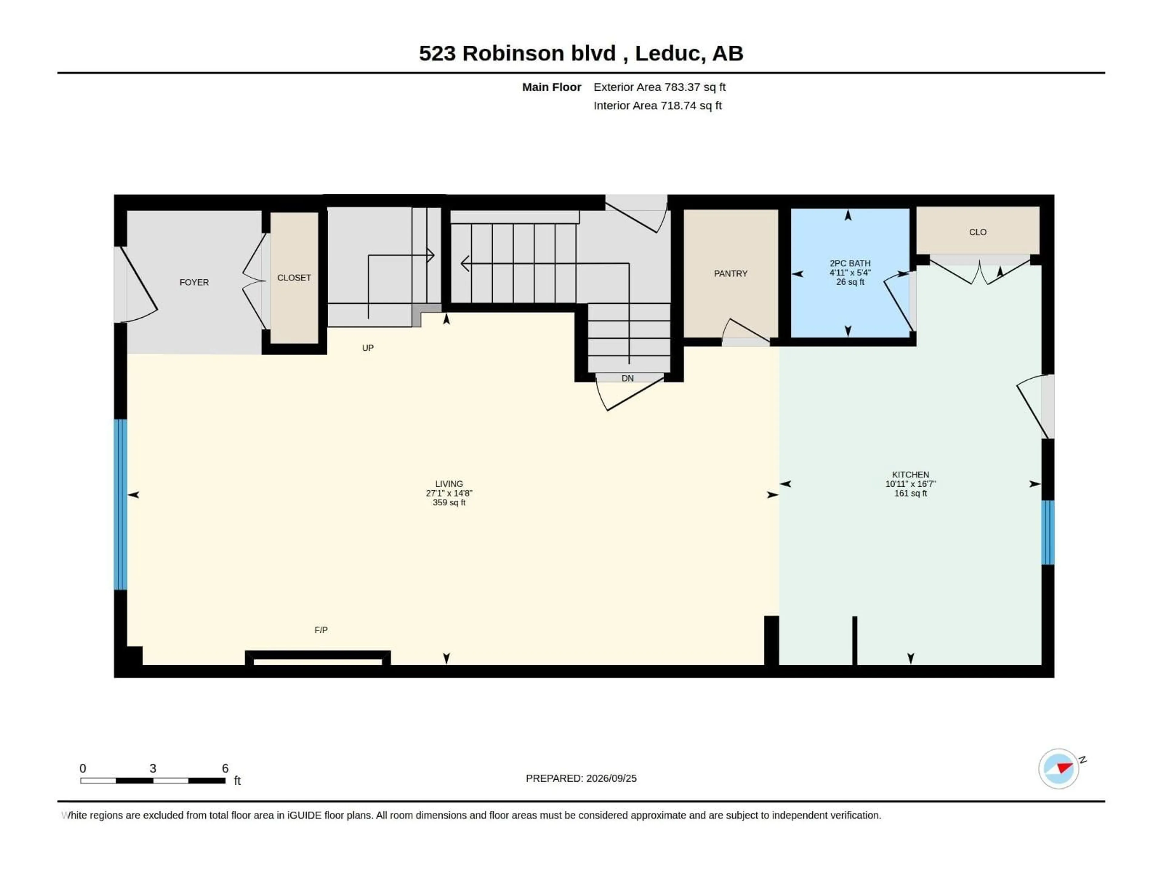 Floor plan for 523 ROBBINSON BLVD, Leduc Alberta T9E1Z3