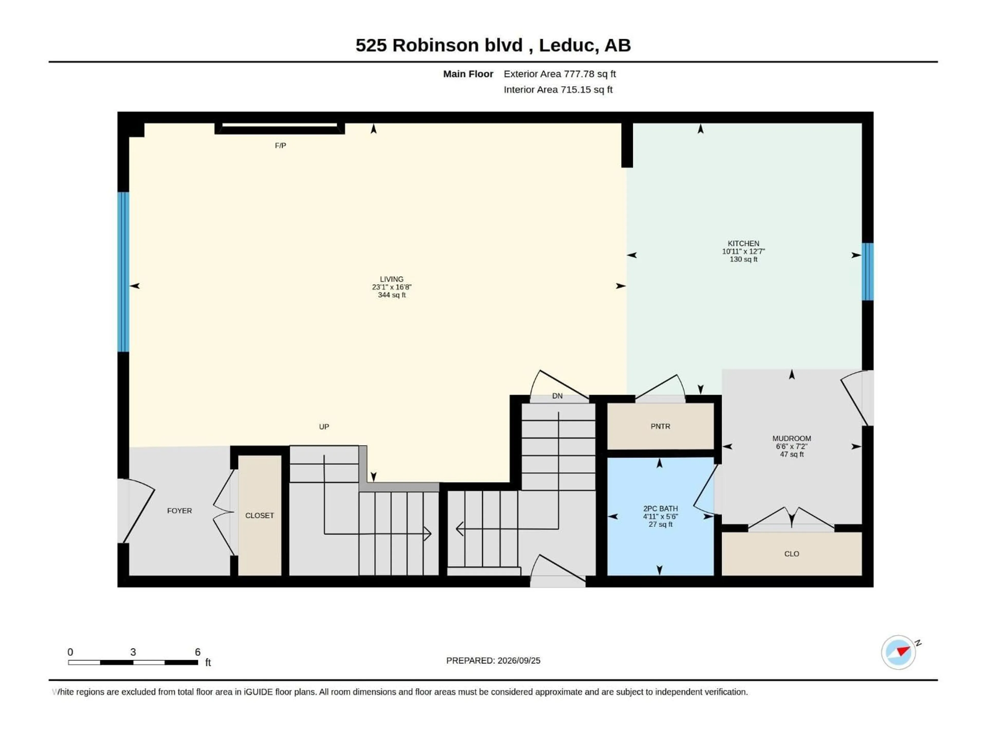 Floor plan for 525 ROBINSON BLVD, Leduc Alberta T9E1Z3