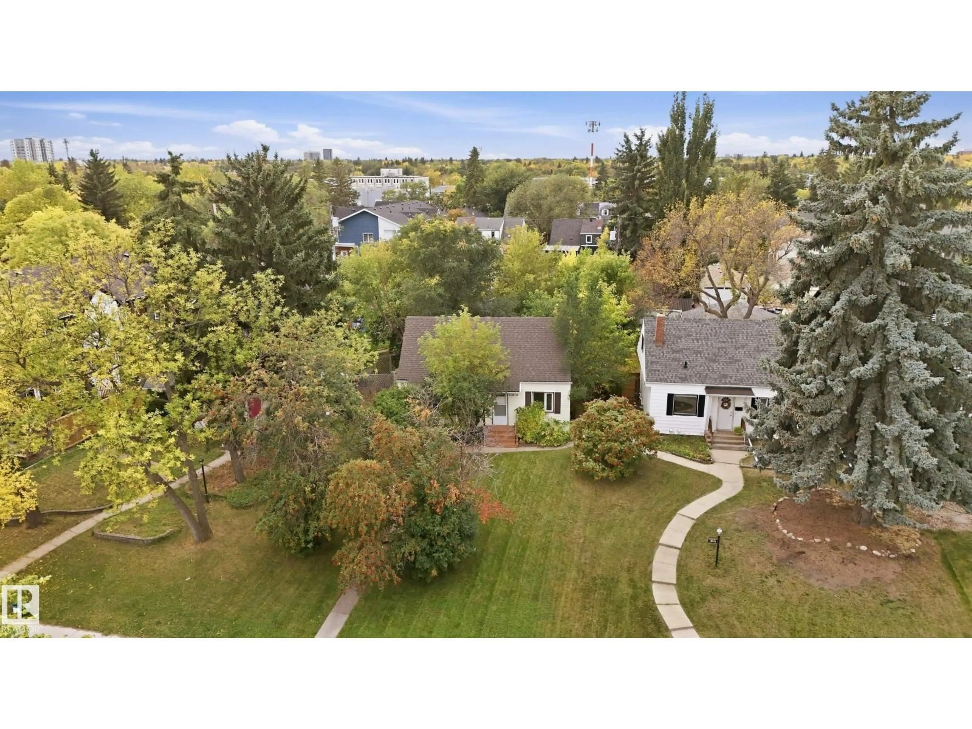 A pic from outside/outdoor area/front of a property/back of a property/a pic from drone, water/lake/river/ocean view for NW - 10910 117 ST, Edmonton Alberta T5H3N6