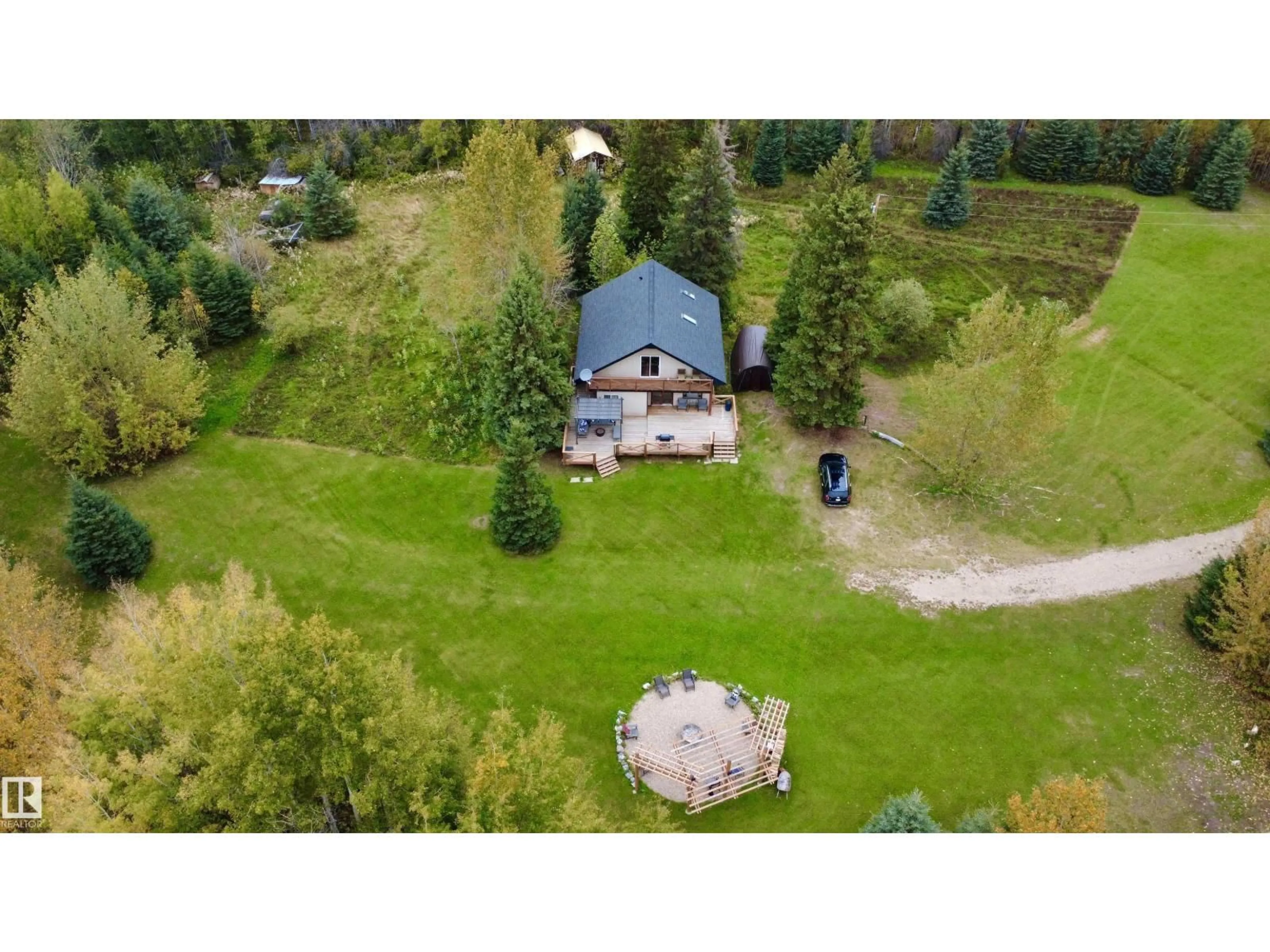 A pic from outside/outdoor area/front of a property/back of a property/a pic from drone, unknown for 49102 RR 54, Rural Brazeau County Alberta T0C0P0