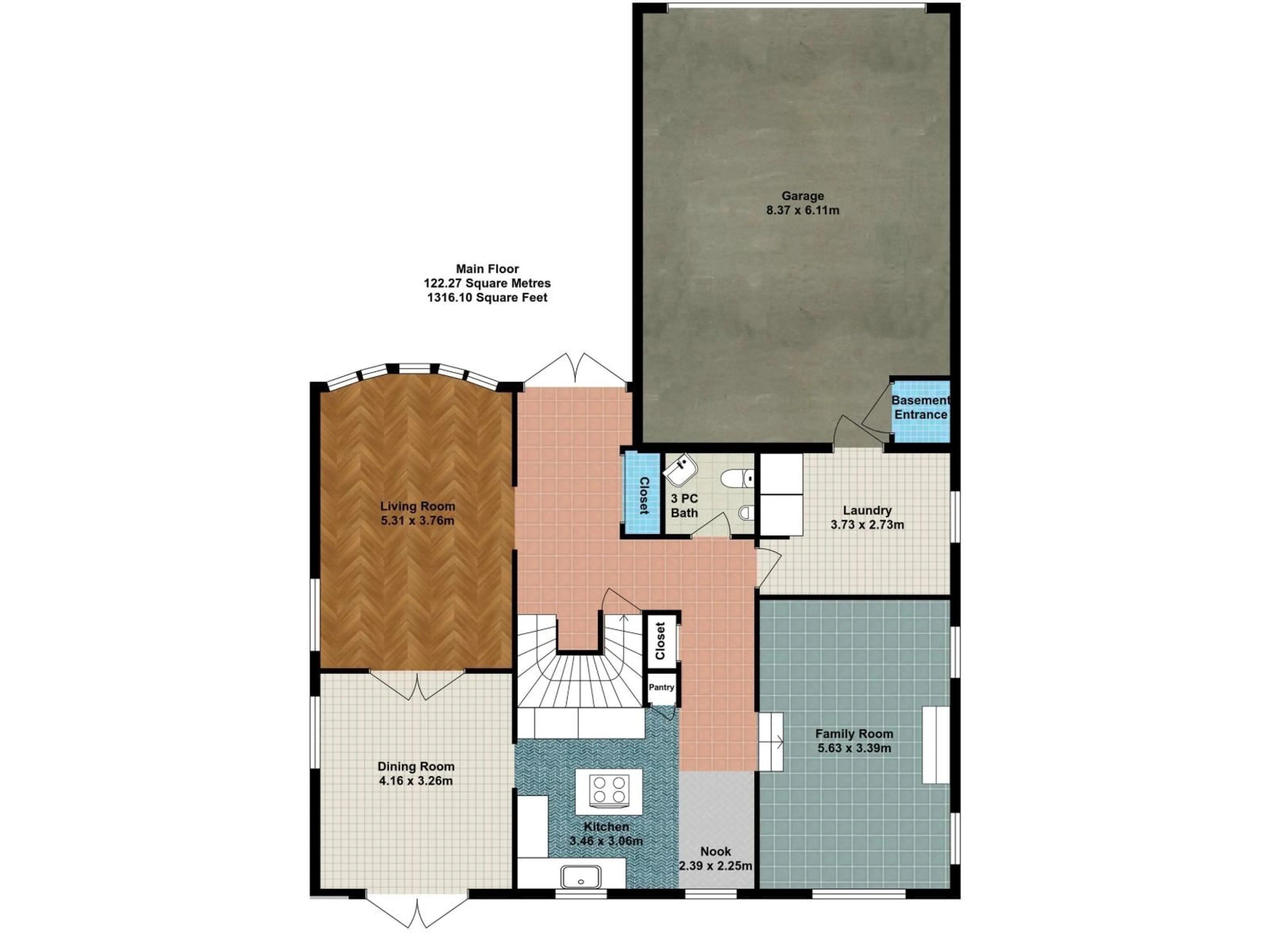 Floor plan for 6819 10 AV, Edmonton Alberta T6K2T9