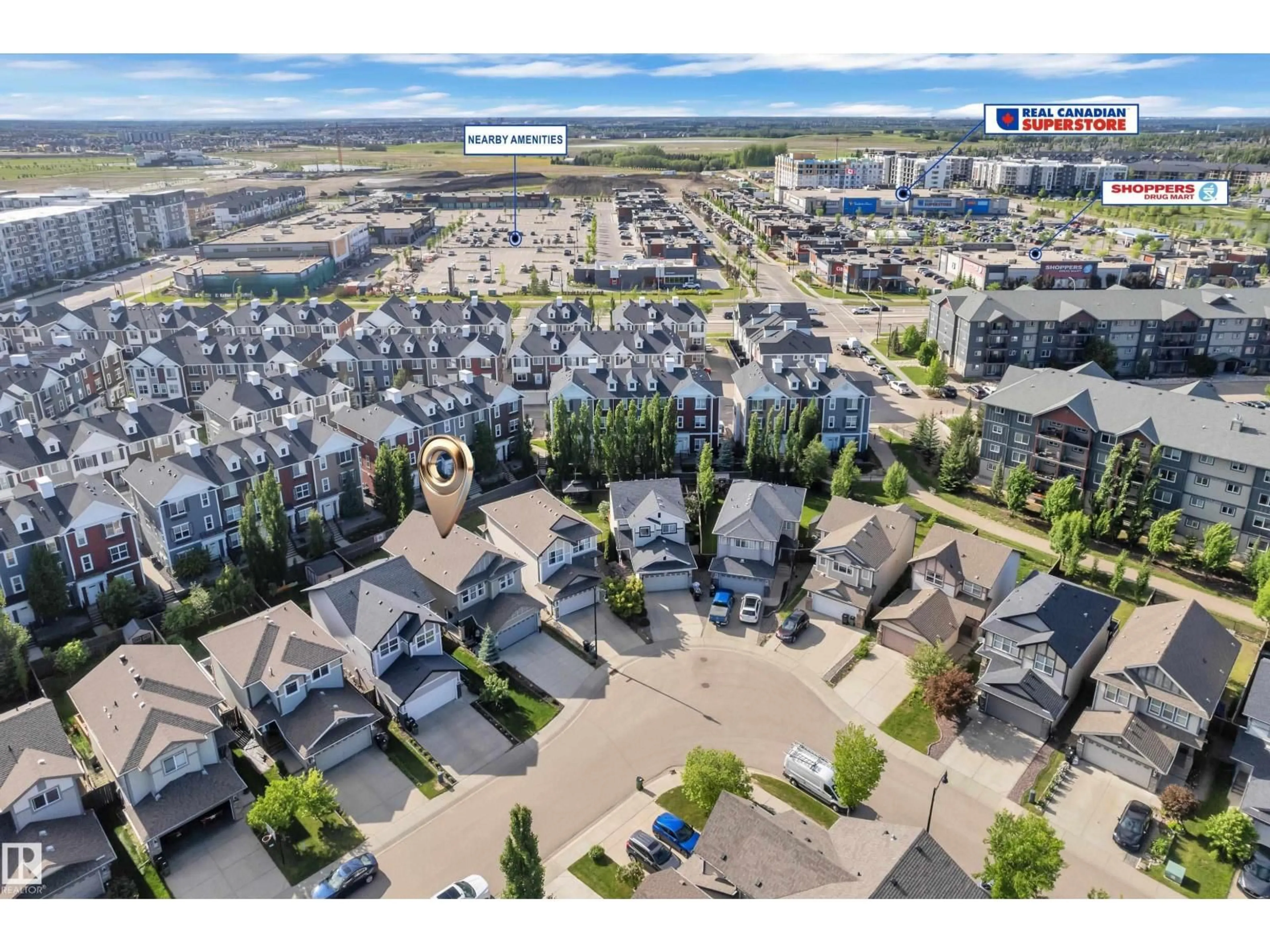 A pic from outside/outdoor area/front of a property/back of a property/a pic from drone, mountain view for 2573 COLE CR, Edmonton Alberta T6W2A3