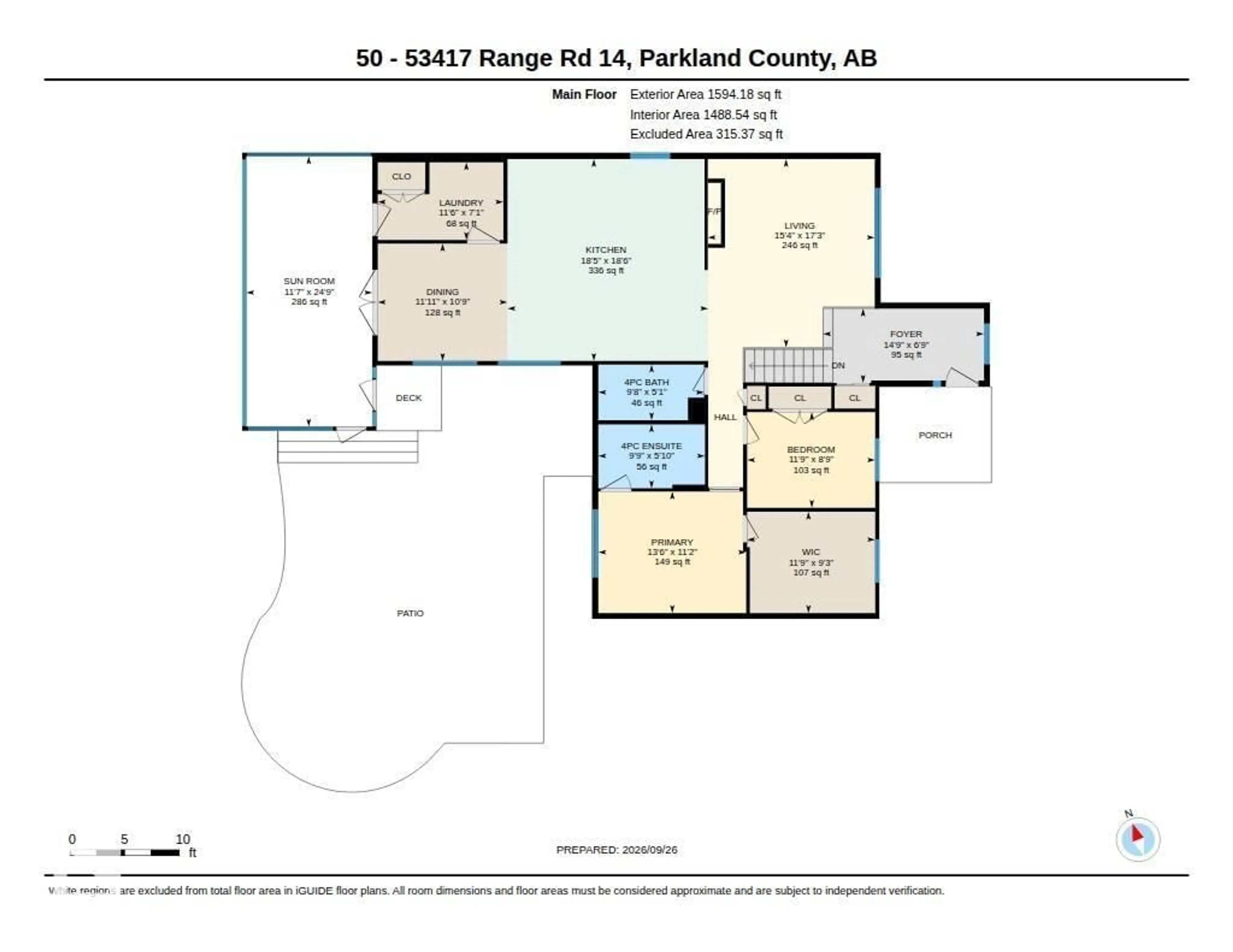 Floor plan for 50 53417 RGE ROAD 14, Rural Parkland County Alberta T7Y0B5