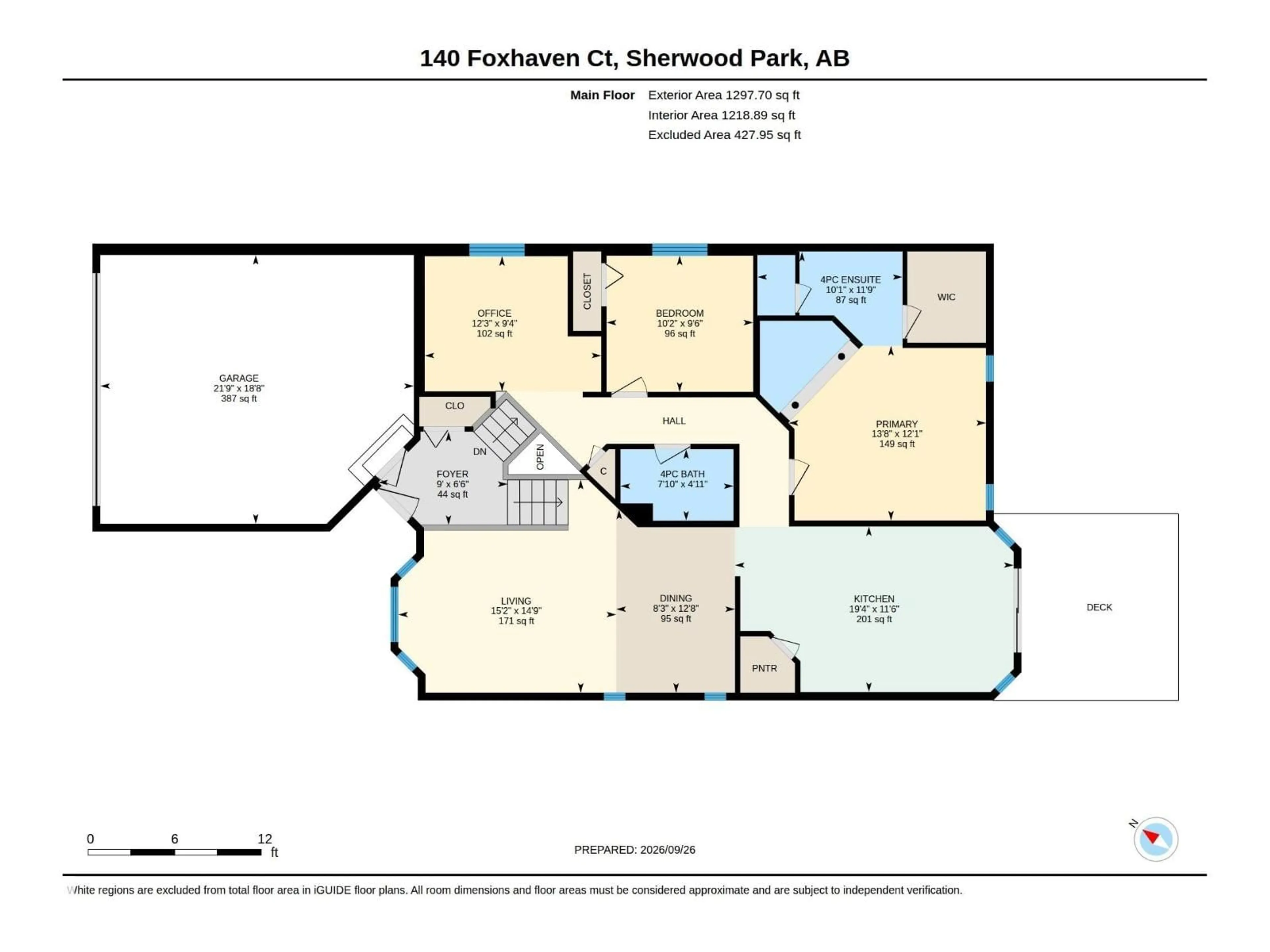 Floor plan for 140 FOXHAVEN CO, Sherwood Park Alberta T8A5X2