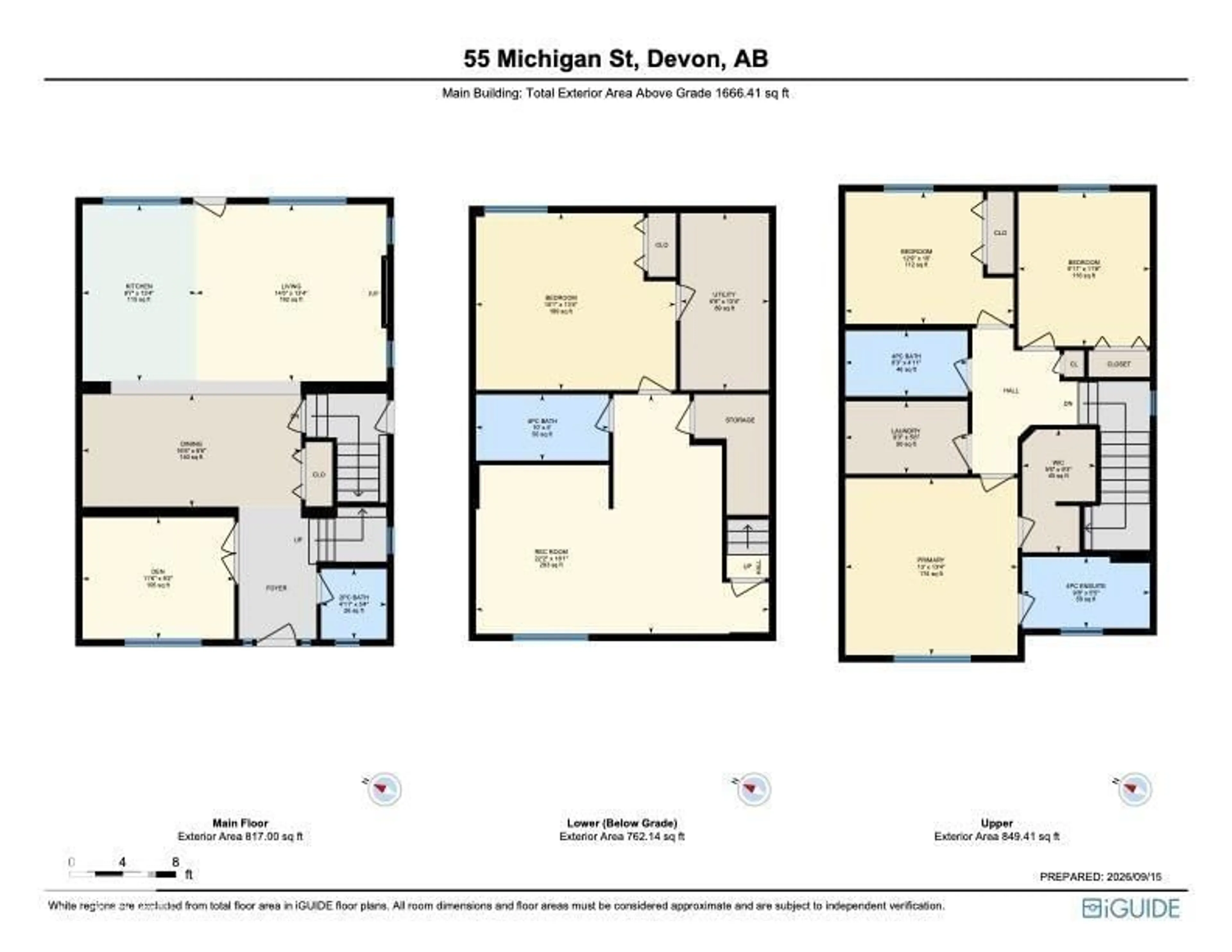 Floor plan for 55 MICHIGAN ST, Devon Alberta T9G1H7