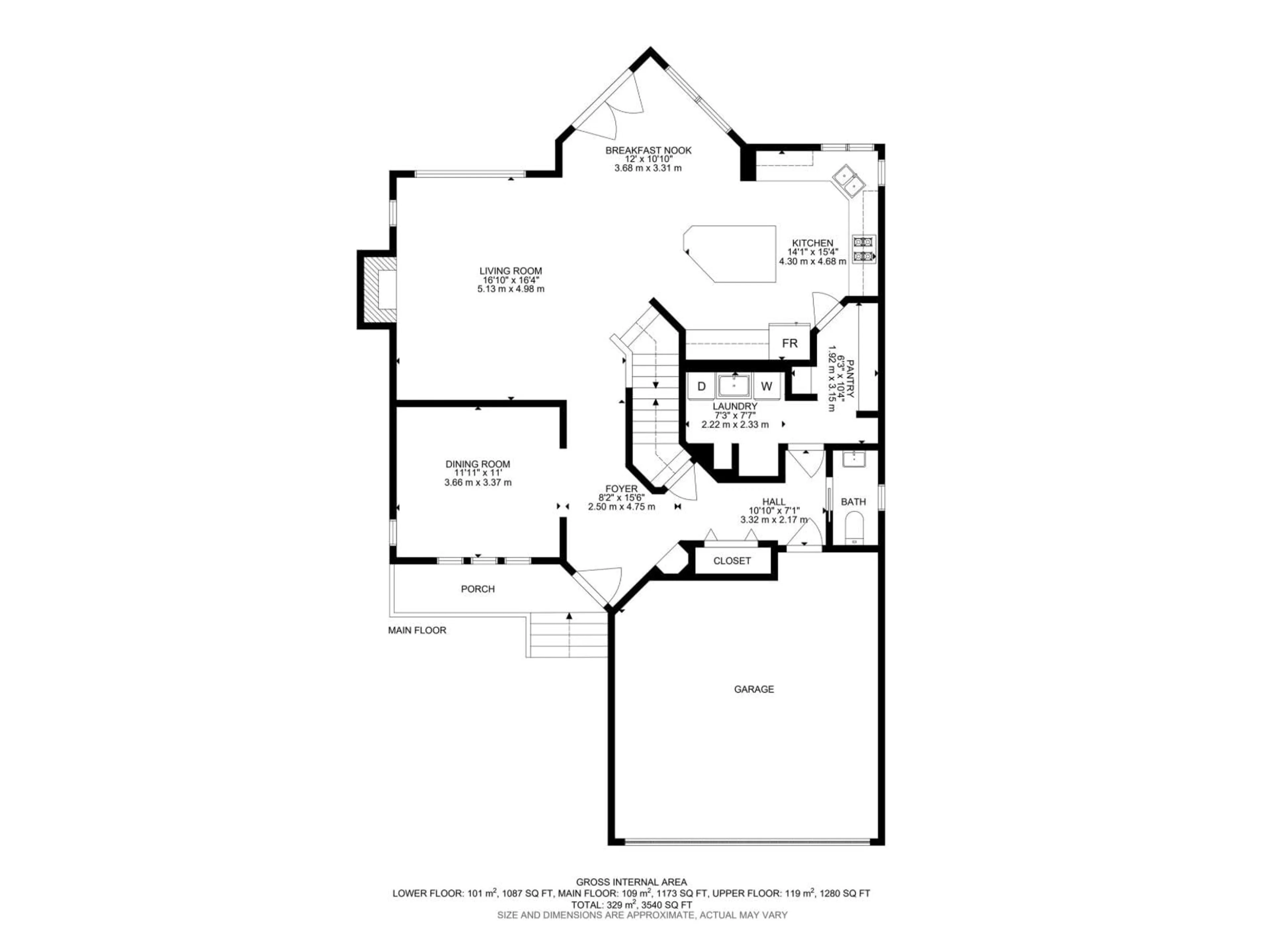 Floor plan for 119 CALDWELL WY, Edmonton Alberta T6M2W9