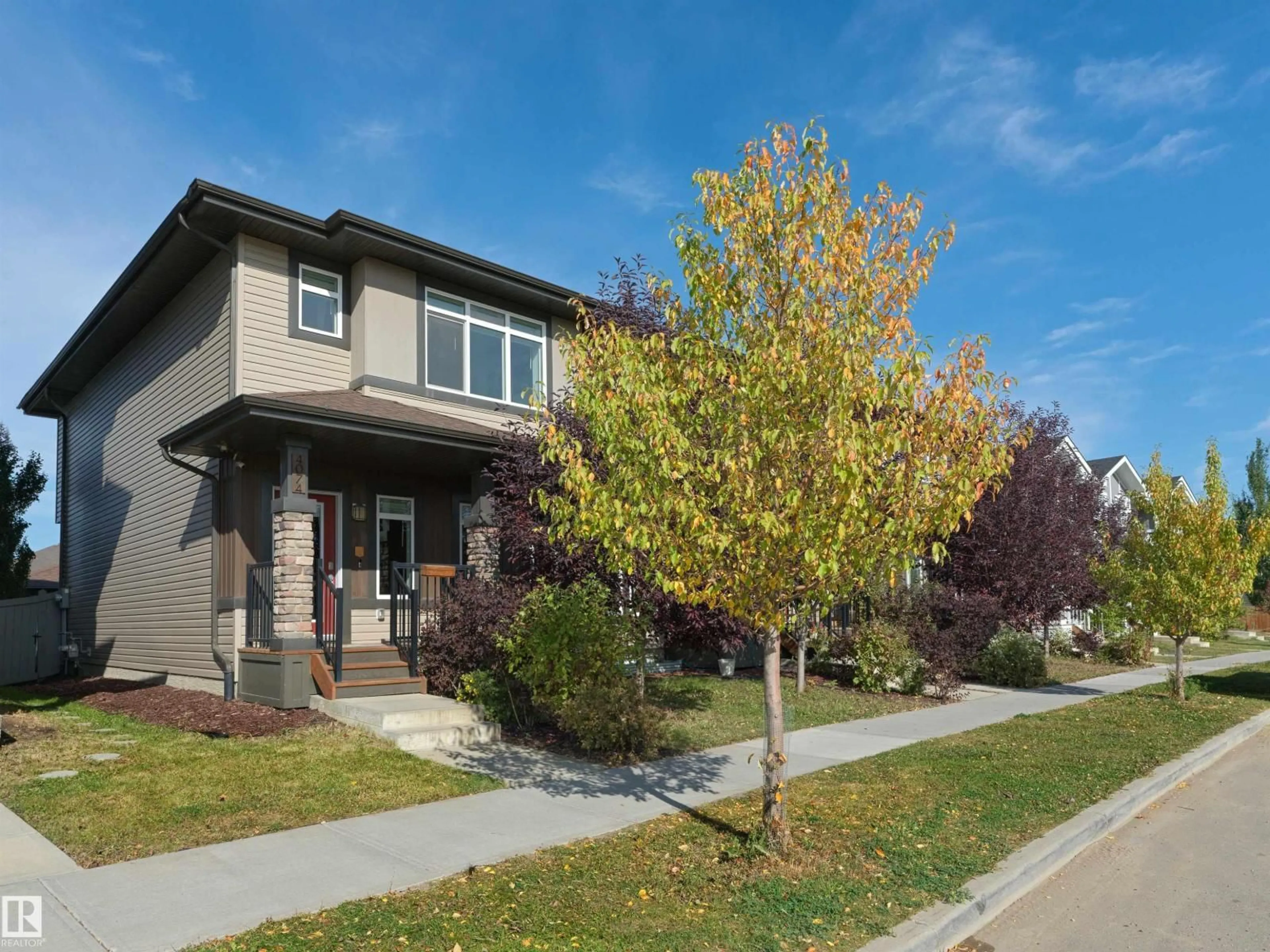 Home with brick exterior material, street for 4074 CHAPPELLE GREEN, Edmonton Alberta T6W4M6