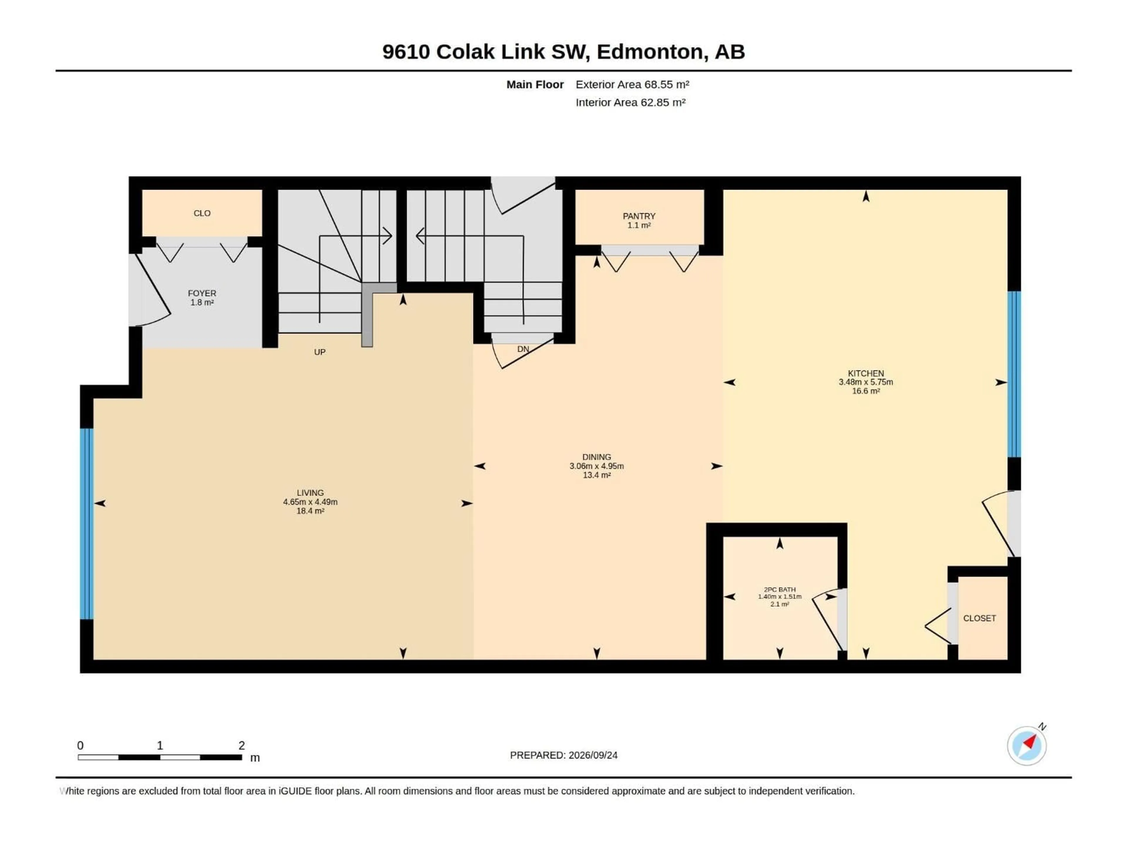 Floor plan for SW - 9610 COLAK LINK LI, Edmonton Alberta T6W5B6