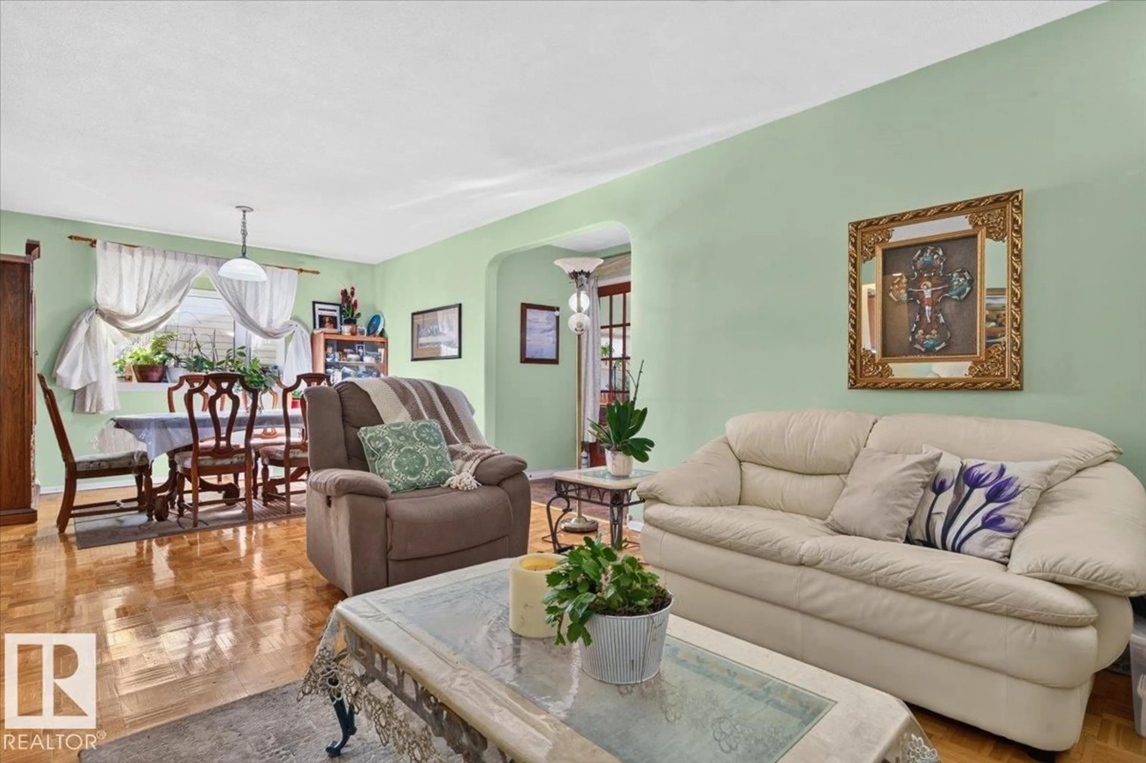 Living room with furniture, unknown for NW - 8120 169B ST, Edmonton Alberta T5R2X7