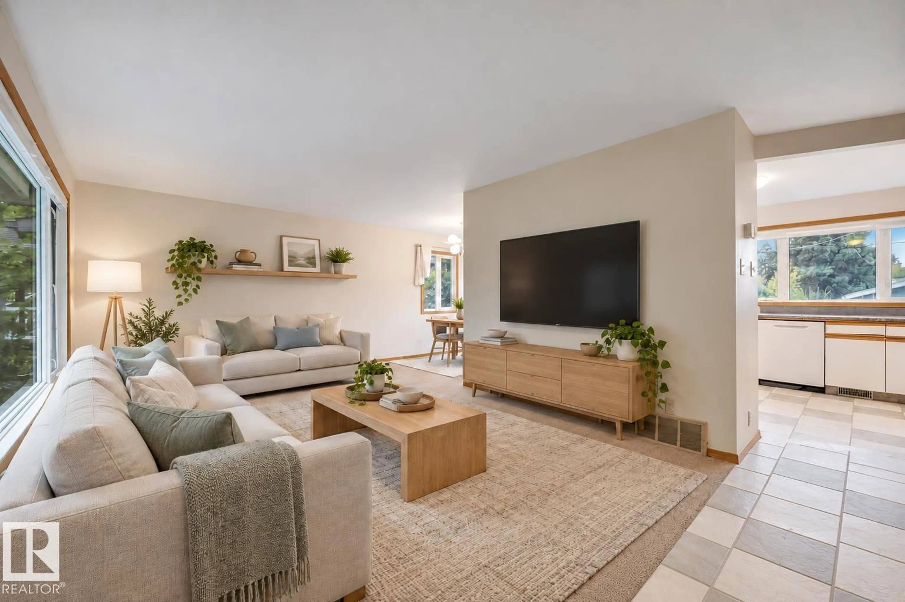 Living room with furniture, unknown for 9311 70 AV NW, Edmonton Alberta T6E0T8