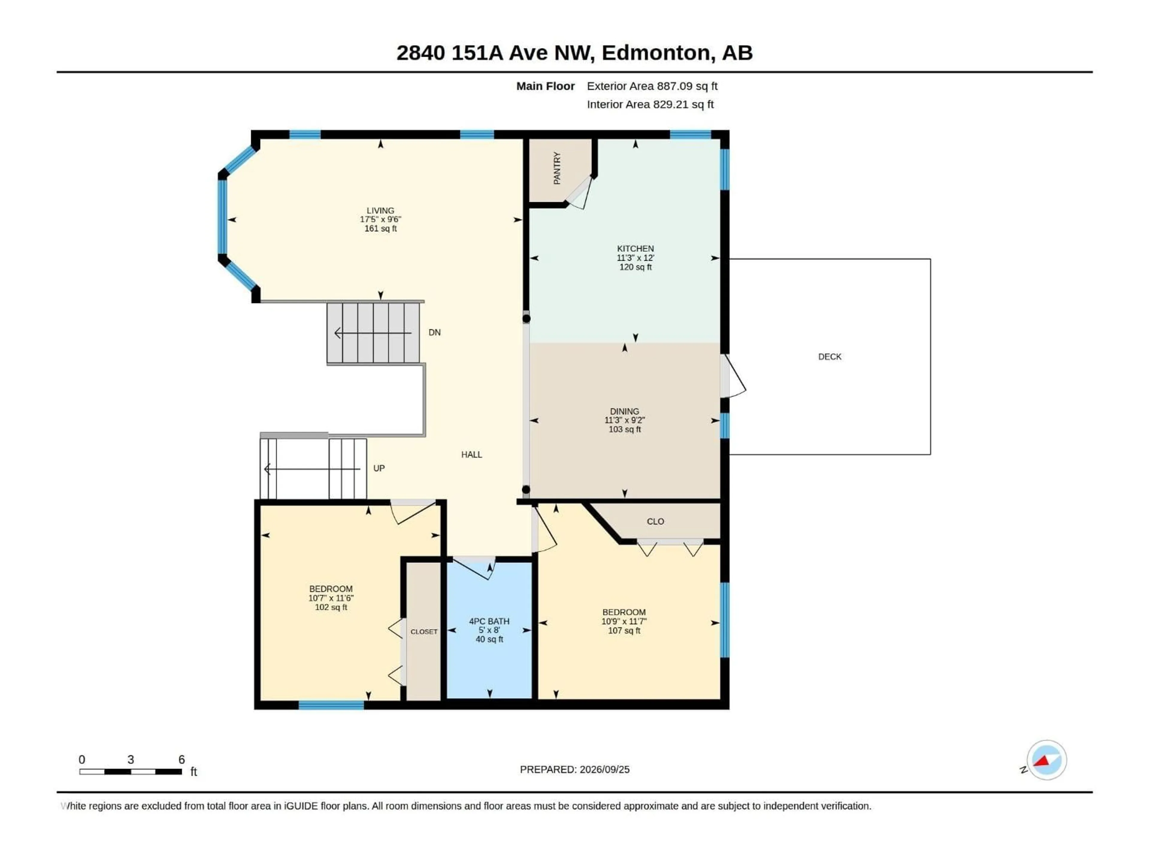 Floor plan for 2840 151A AV, Edmonton Alberta T5Y2Y8