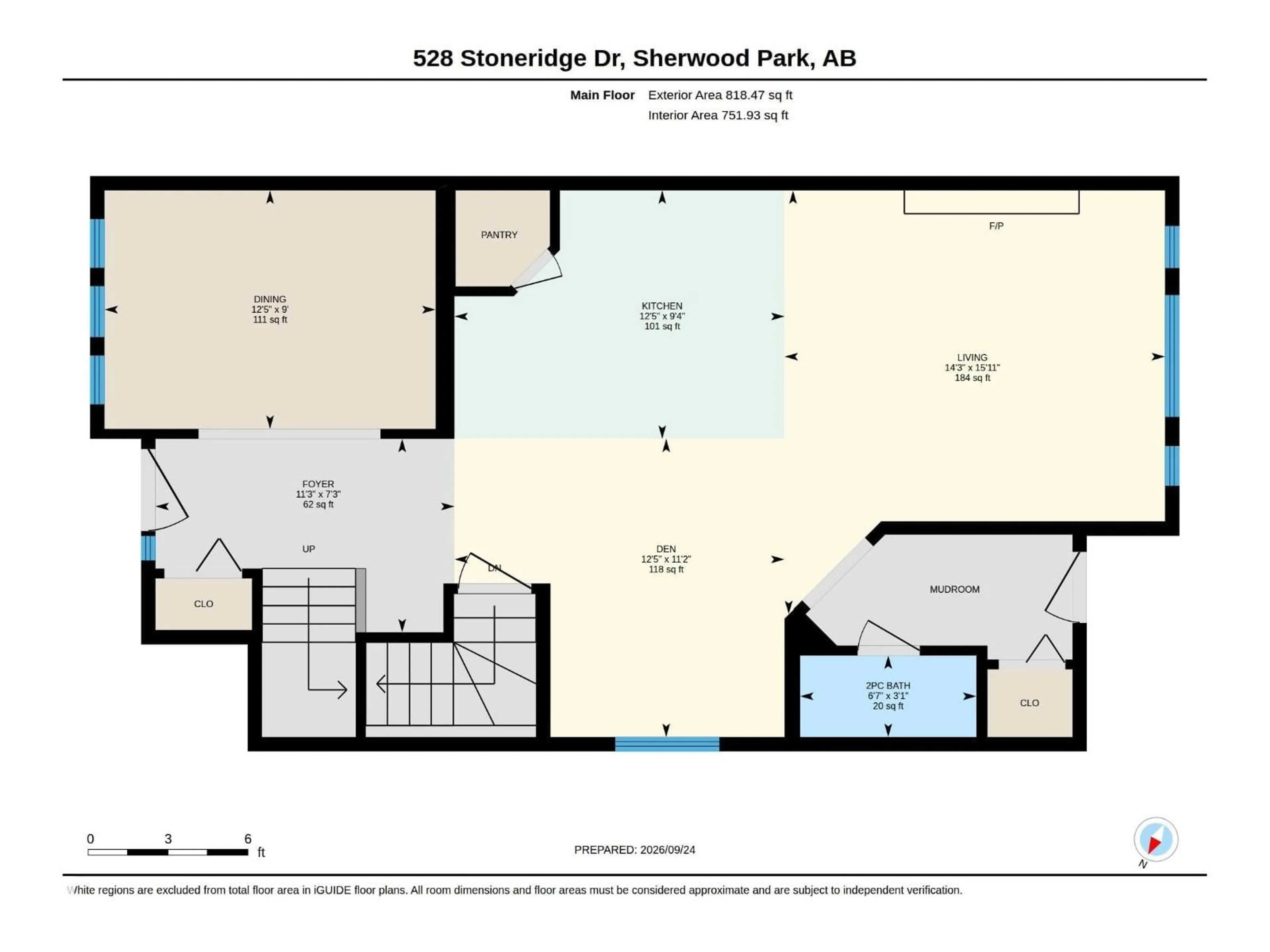 Floor plan for 528 STONERIDGE DR, Sherwood Park Alberta T8H0S8