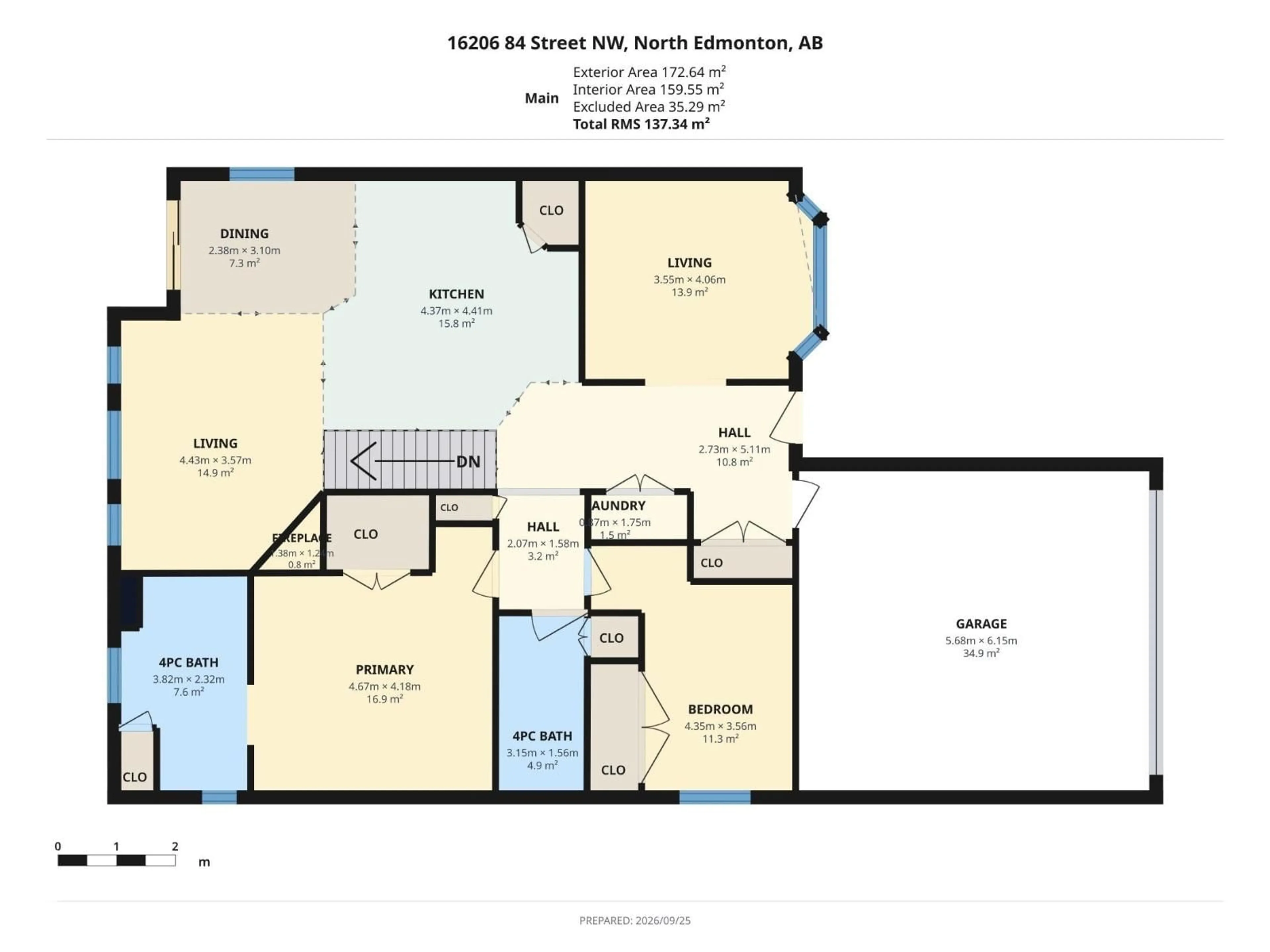 Floor plan for NW - 16206 84 ST, Edmonton Alberta T5Z3K6