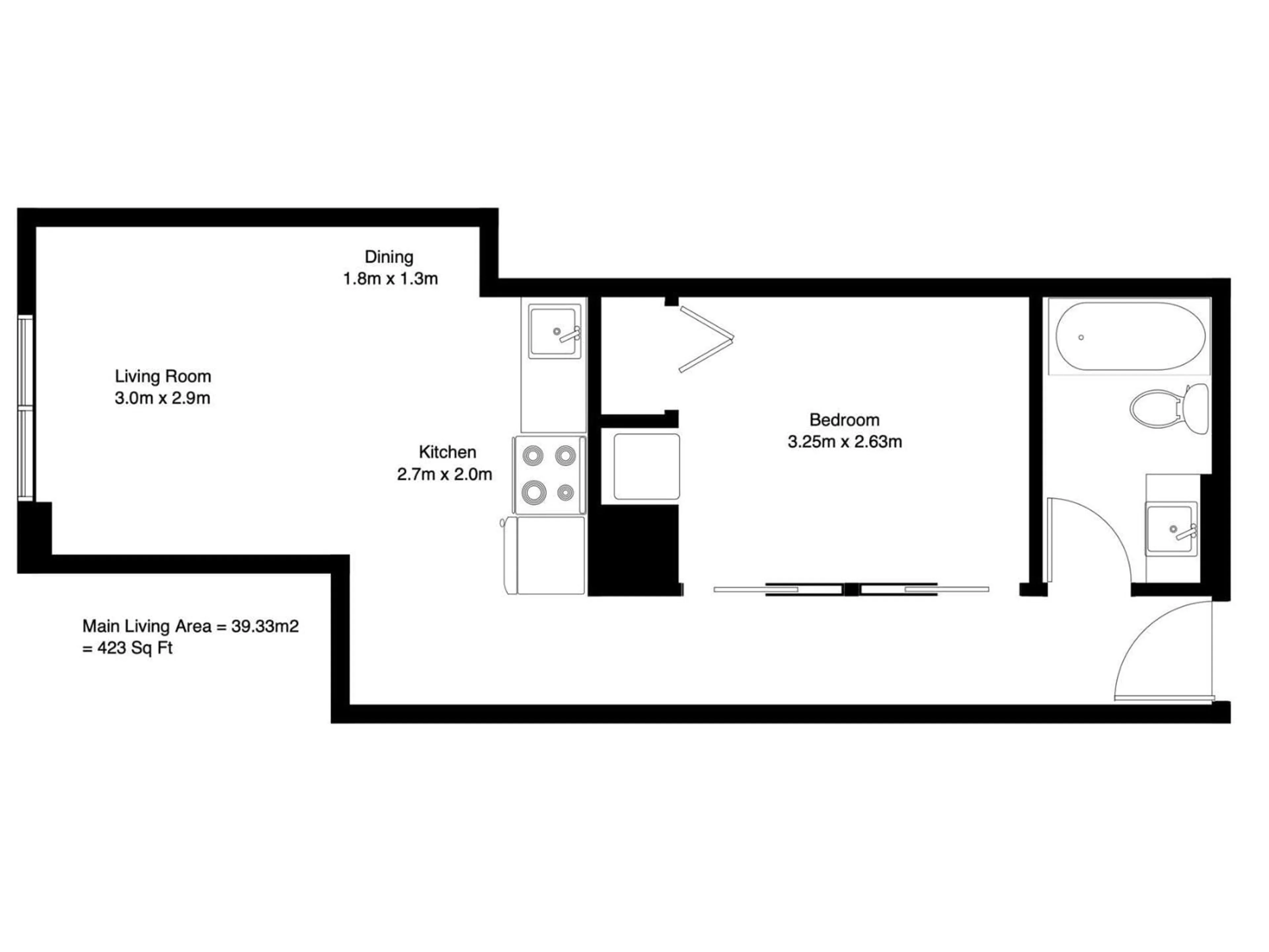 Floor plan for 10024 - 412 JASPER AV, Edmonton Alberta T5J1R9