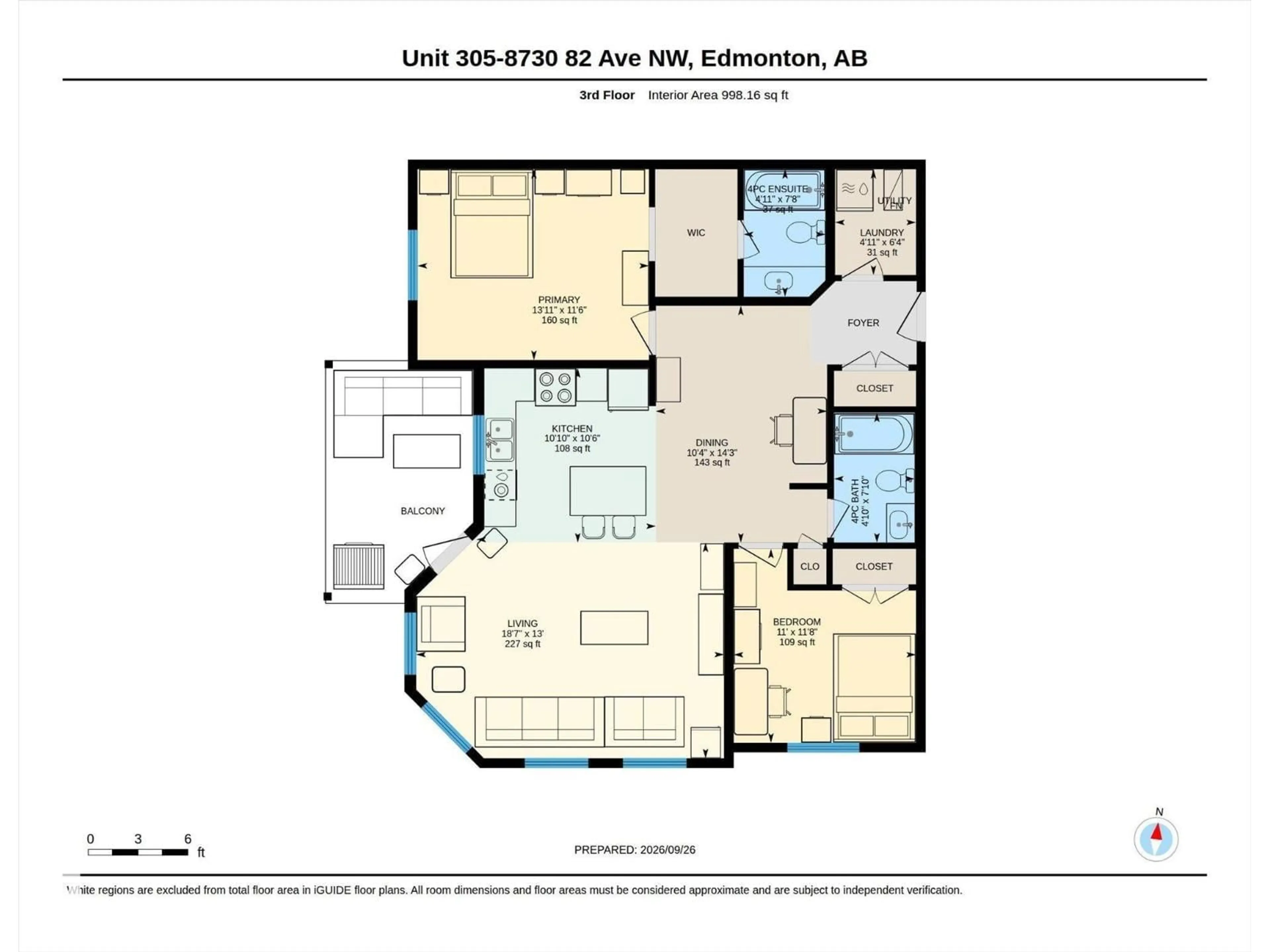 Floor plan for #305 - 8730 82 AV, Edmonton Alberta T6C0Z1