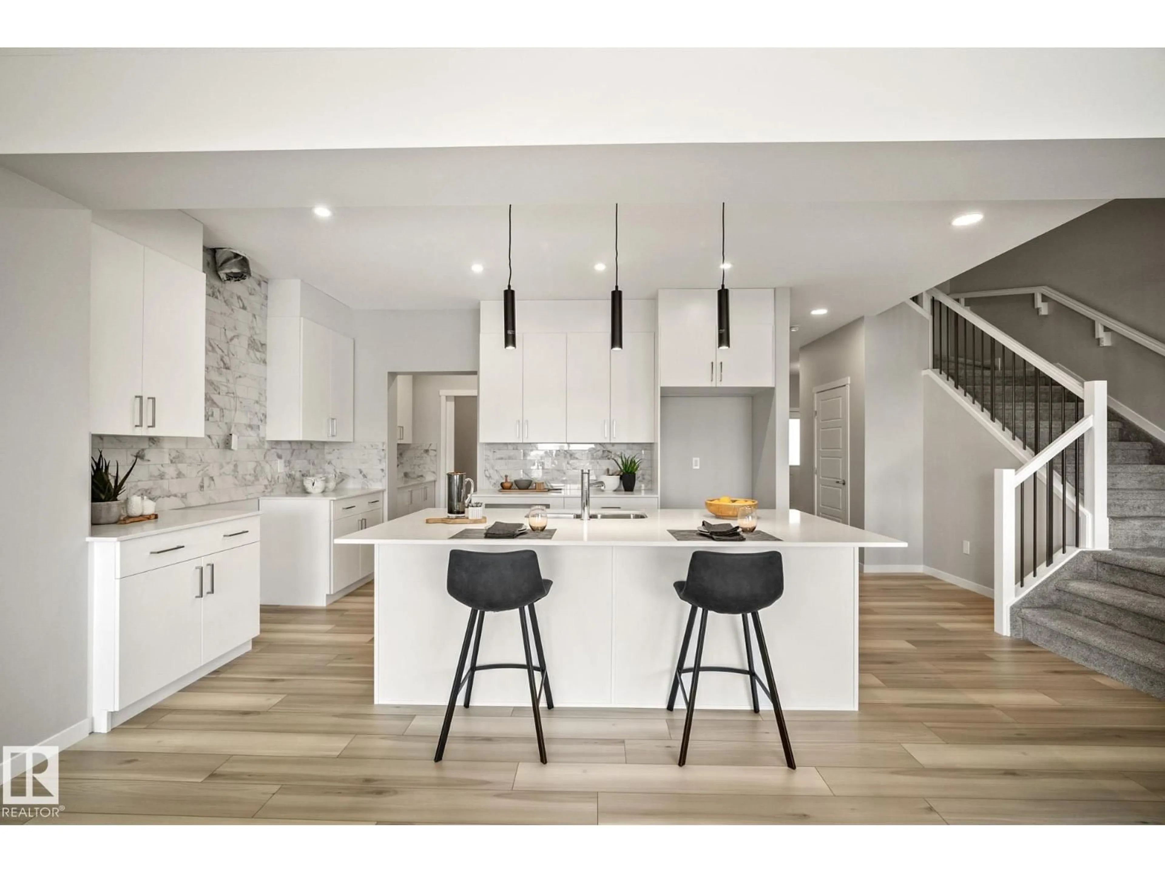 Open concept kitchen, ceramic/tile floor for 161 STETSON LO, Ardrossan Alberta T8E0C1