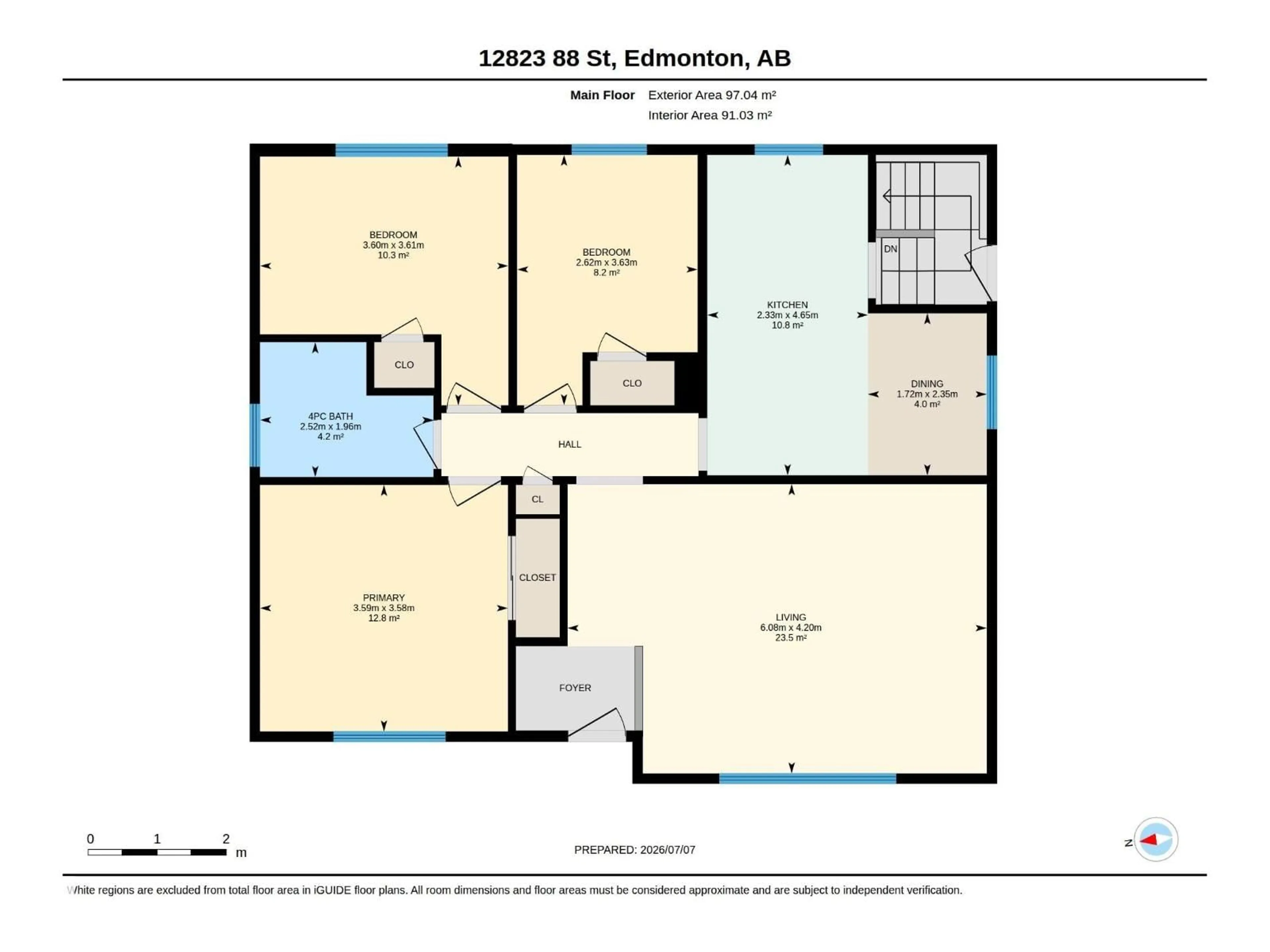 Floor plan for NW - 12823 88 ST, Edmonton Alberta T5E3H2