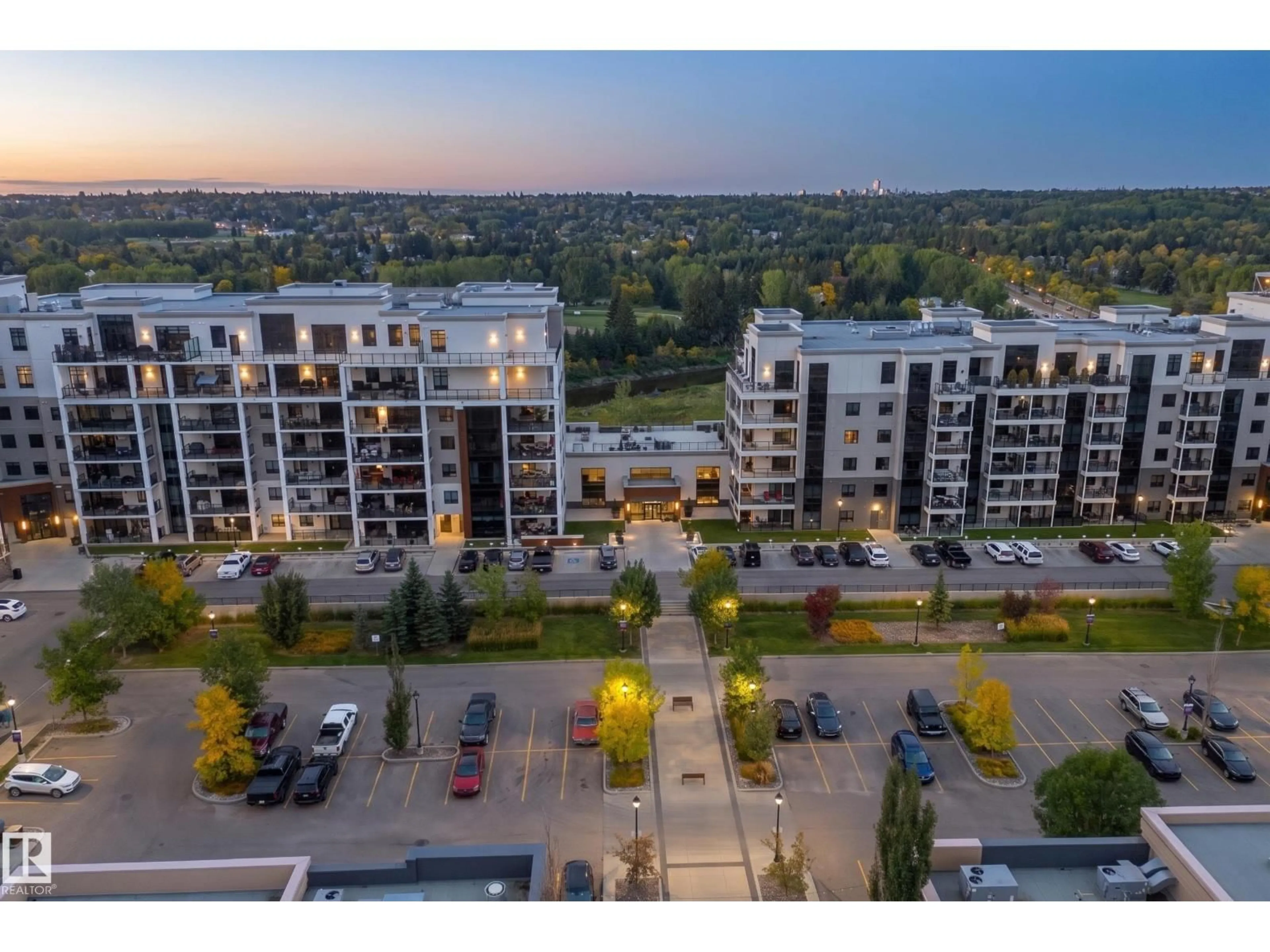 A pic from outside/outdoor area/front of a property/back of a property/a pic from drone, city buildings view from balcony for 200 - 732 BELLEROSE DR, St. Albert Alberta T8N7P7