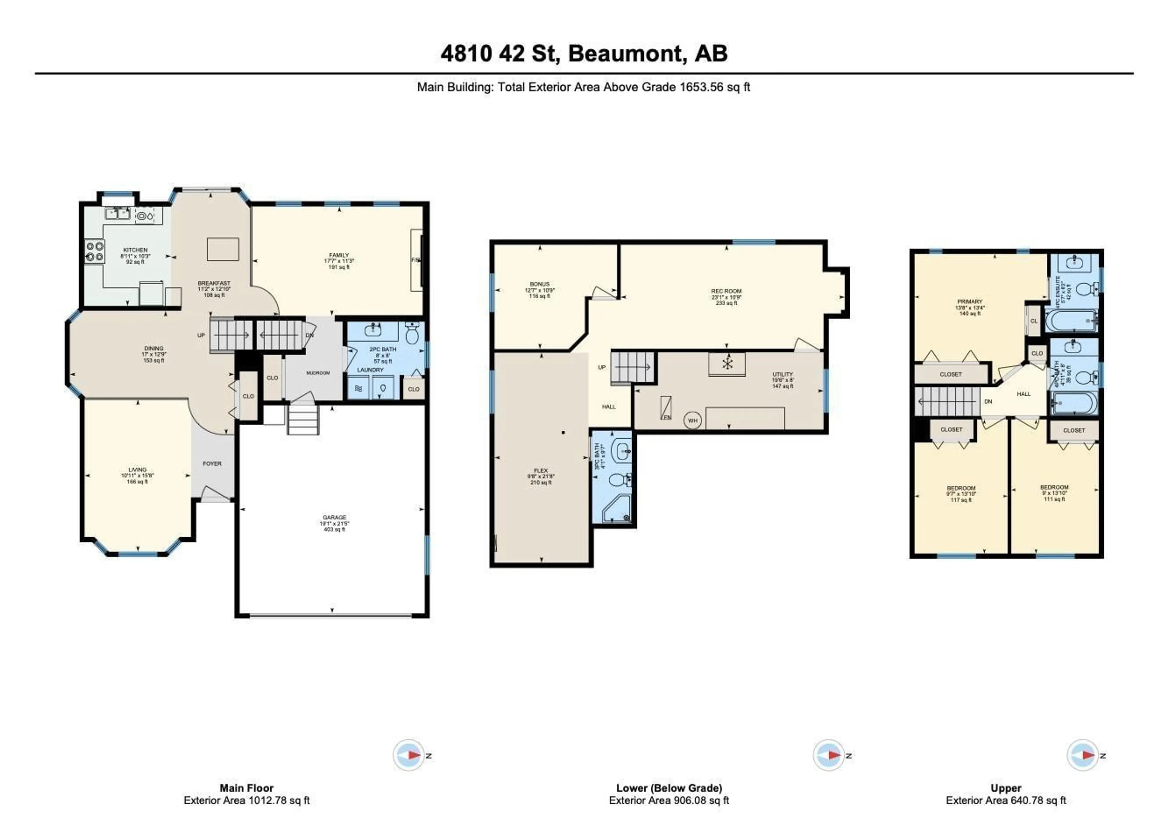 Floor plan for 4810 42 ST, Beaumont Alberta T4X1H2