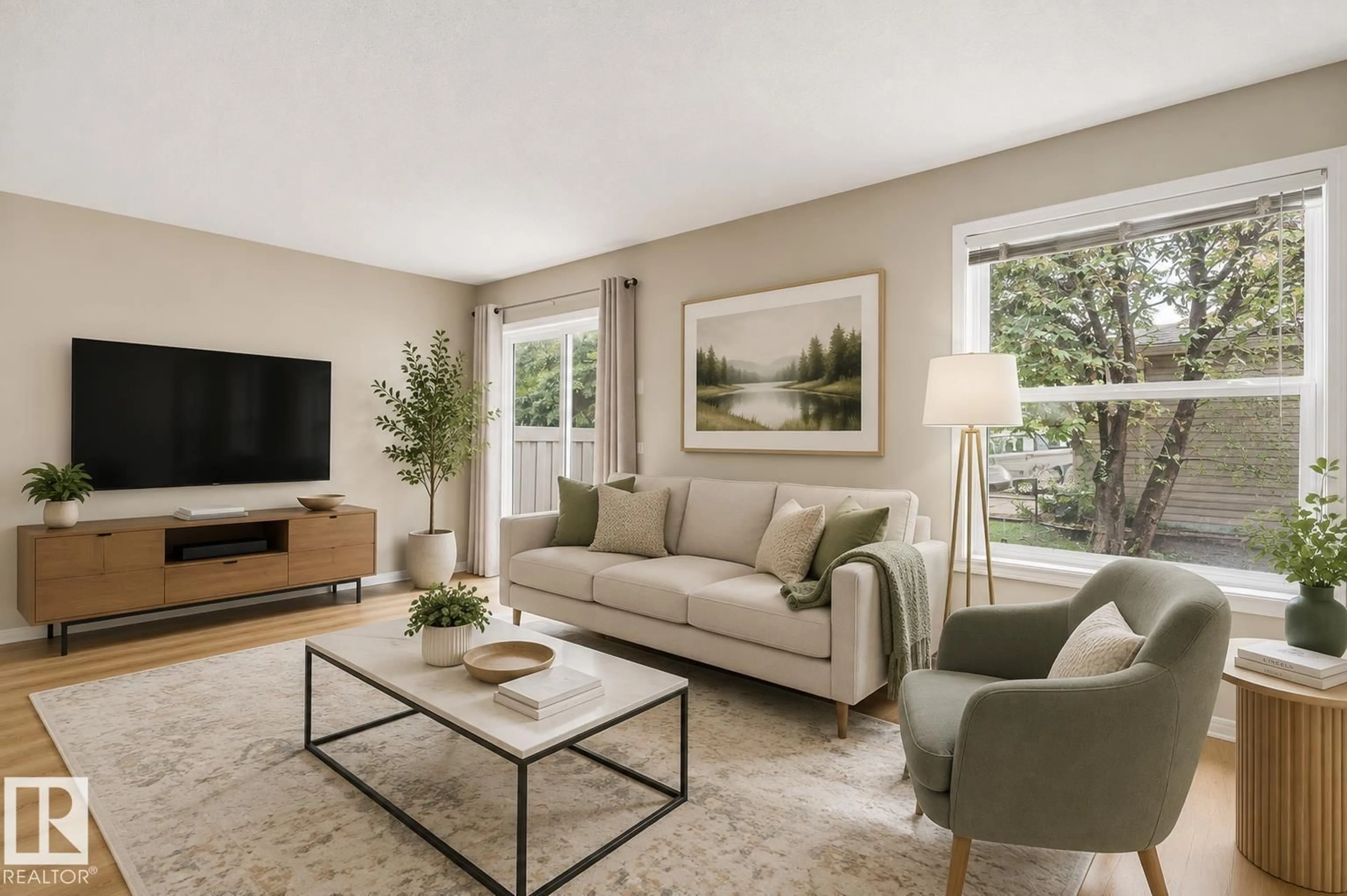 Living room with furniture, unknown for 230 - 90 EDWARDS DR, Edmonton Alberta T6X1G7