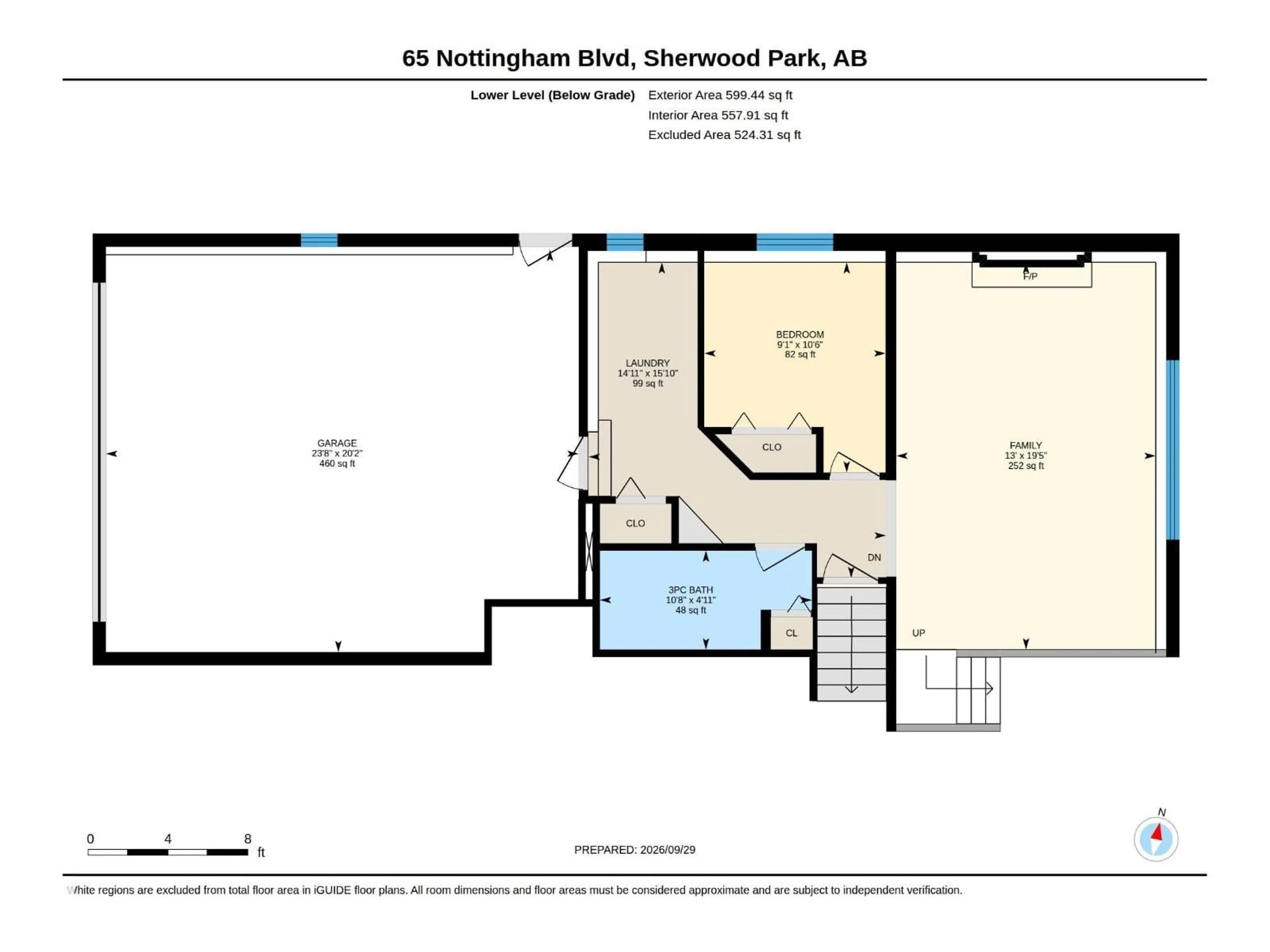 Floor plan for 65 NOTTINGHAM BV, Sherwood Park Alberta T8A5P1