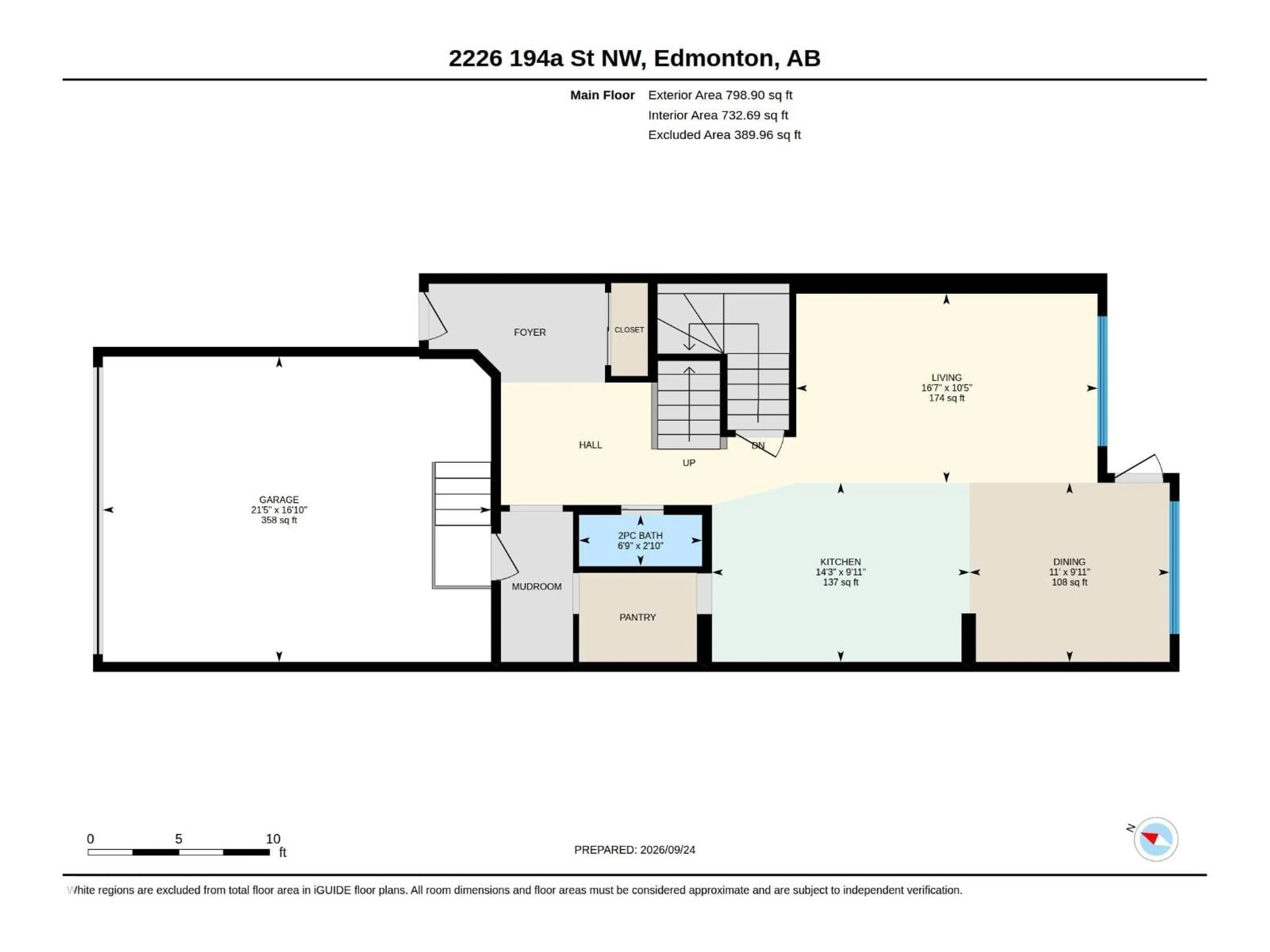 Floor plan for NW - 2226 194A ST, Edmonton Alberta T6M3J2