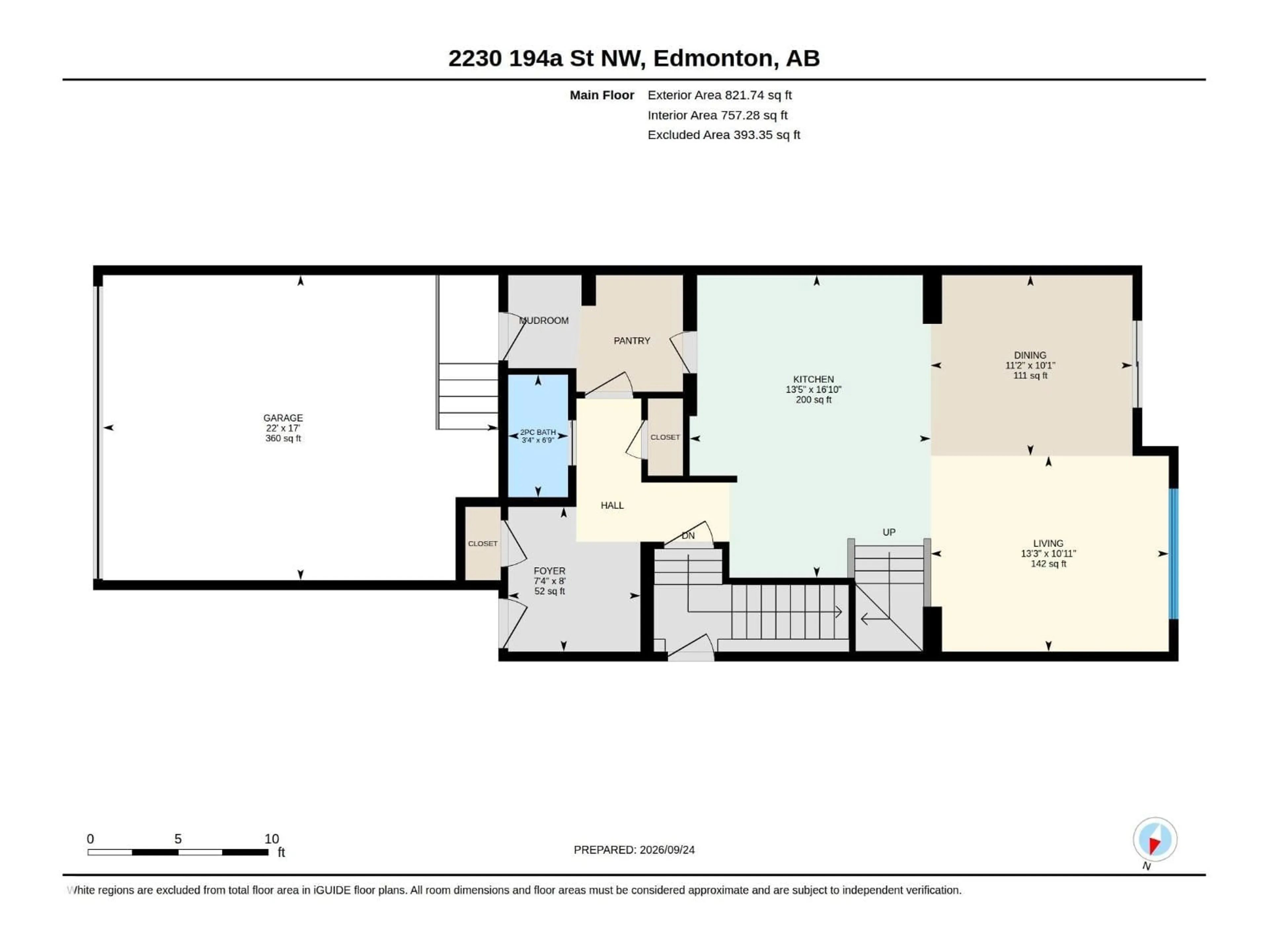Floor plan for NW - 2230 194A ST, Edmonton Alberta T6M3J2