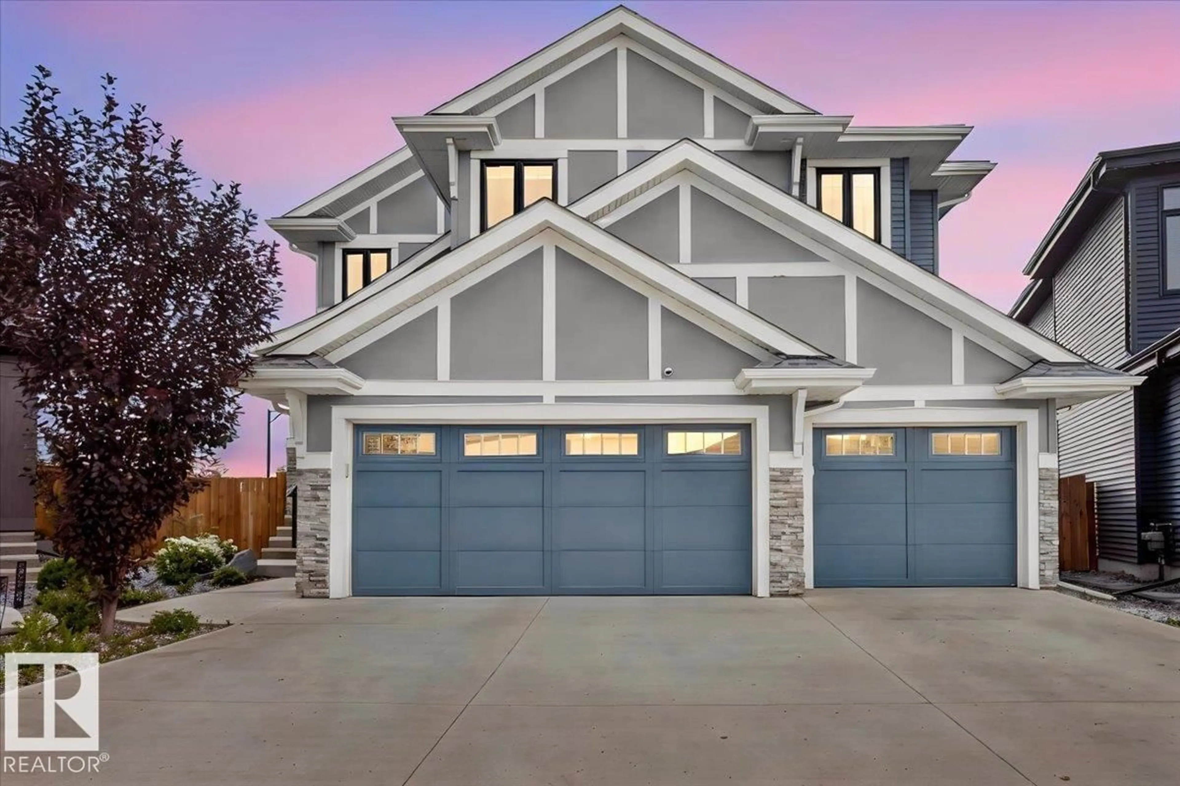 Home with vinyl exterior material, street for SW - 6813 KNOX LO, Edmonton Alberta T6W4R3
