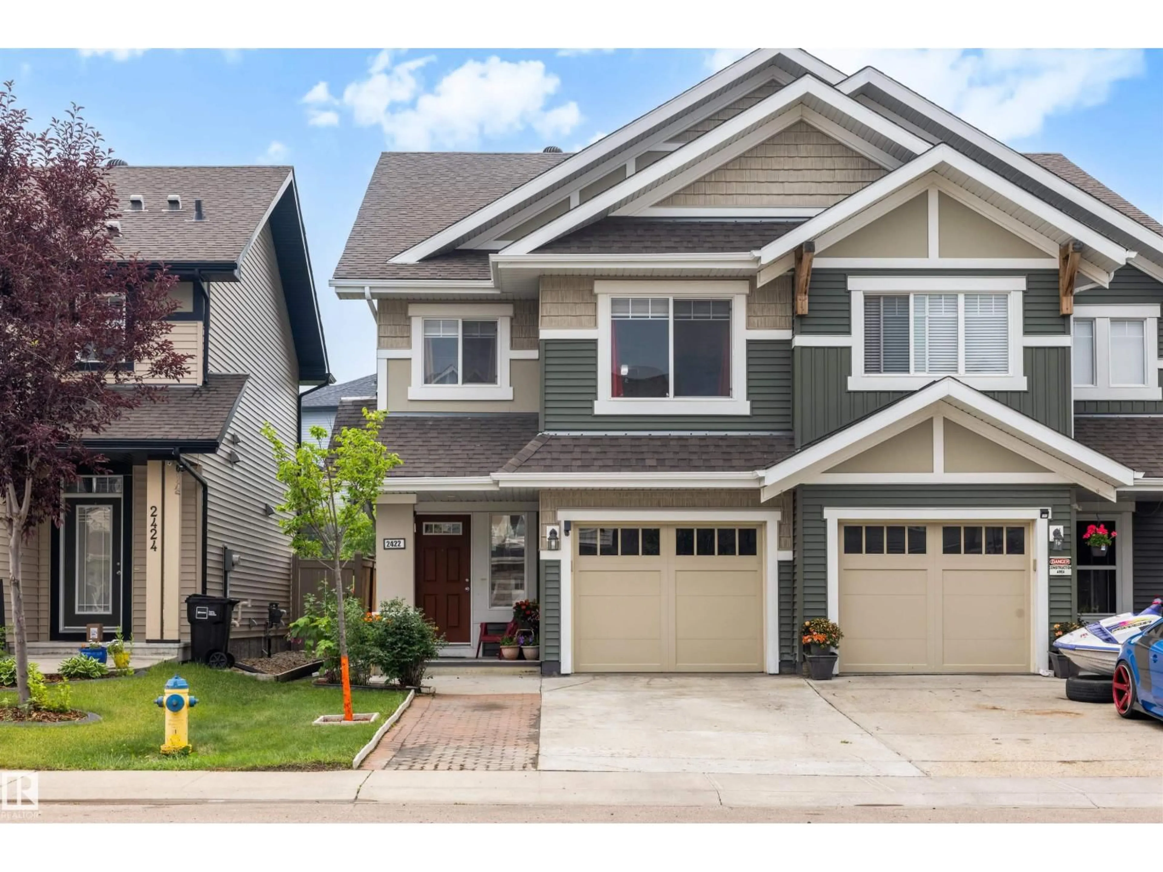 Home with vinyl exterior material, street for 2422 CASSIDY WY, Edmonton Alberta T6W3E2