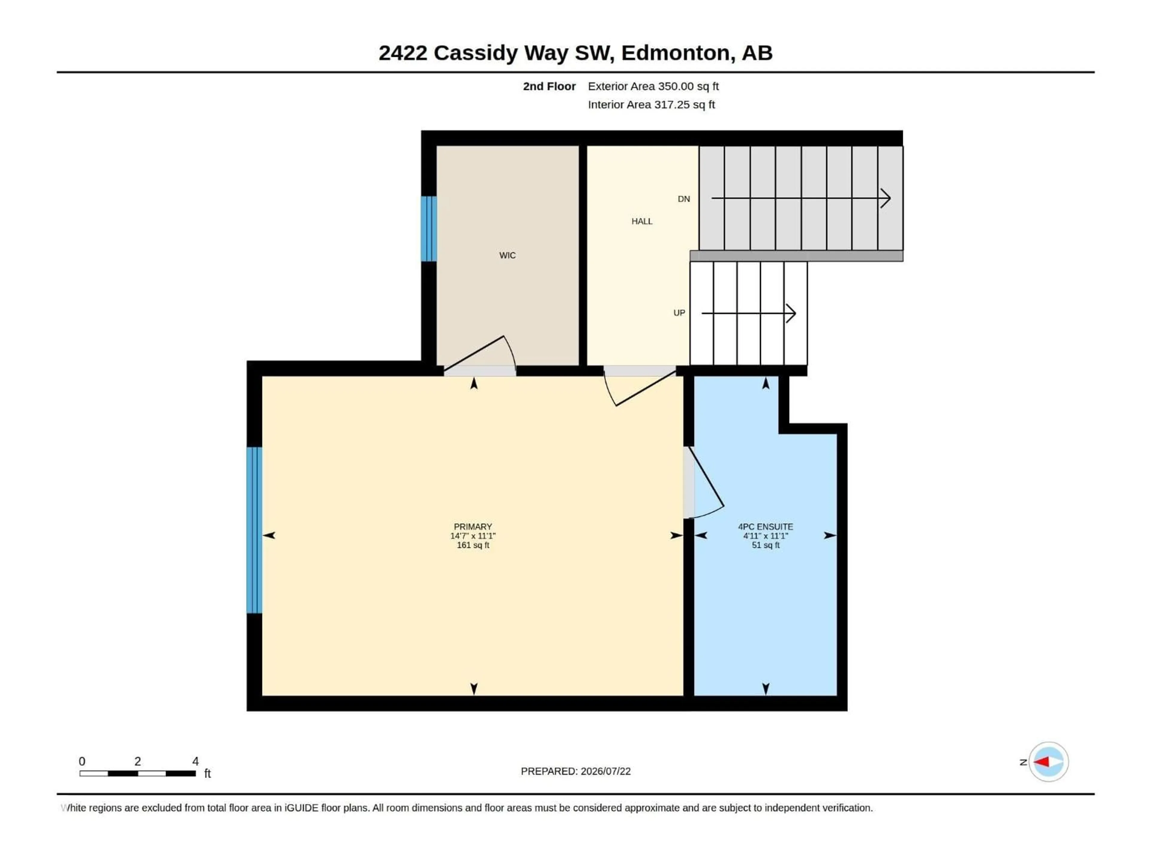 Floor plan for 2422 CASSIDY WY, Edmonton Alberta T6W3E2