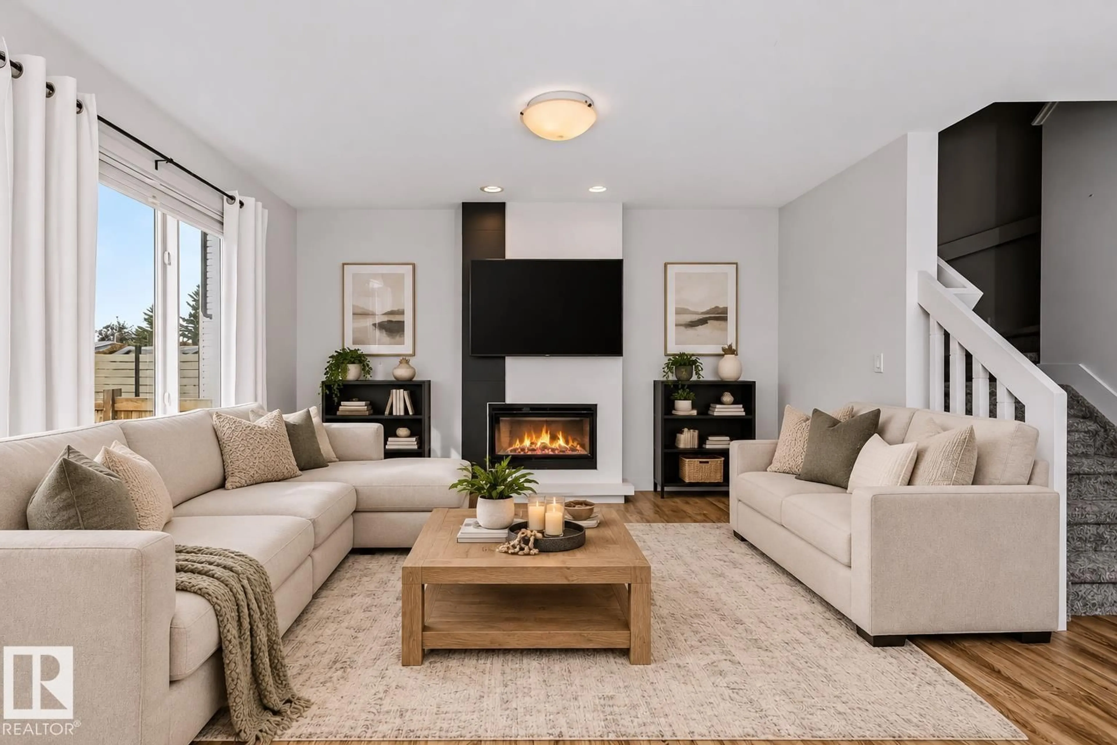 Living room with furniture, unknown for 38 SENTRY WY, Sherwood Park Alberta T8H2N8