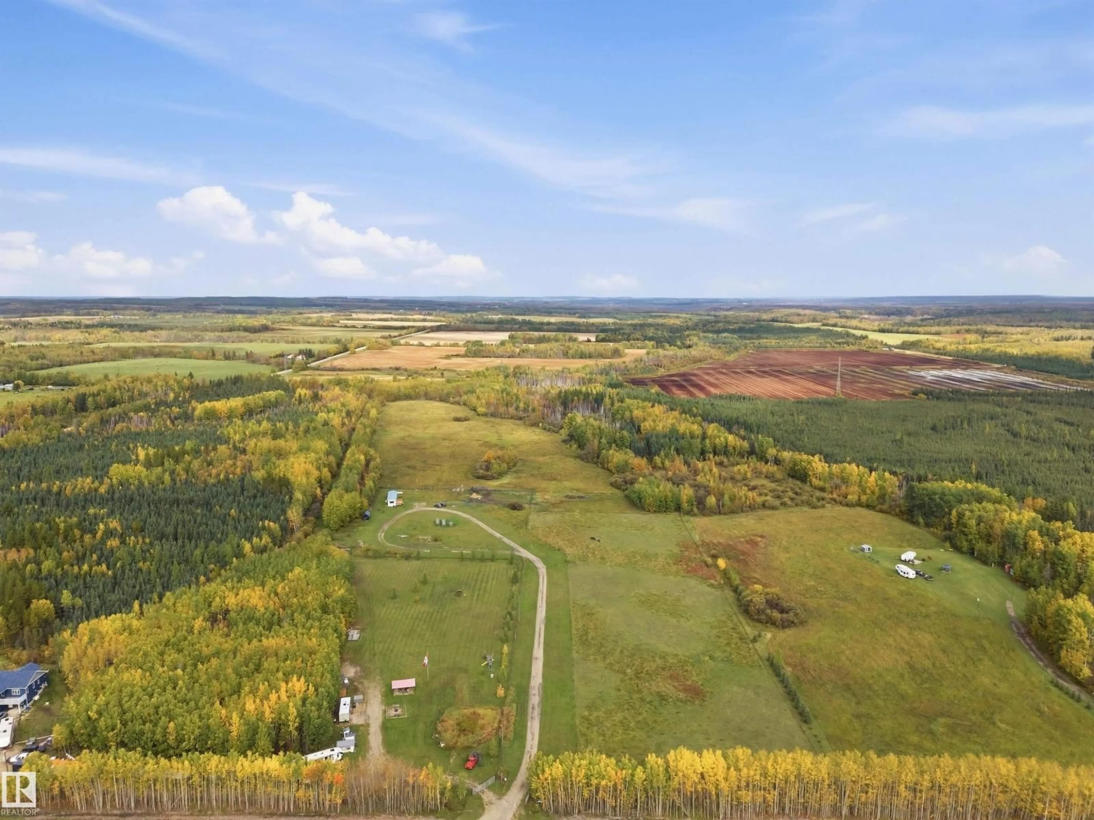 A pic from outside/outdoor area/front of a property/back of a property/a pic from drone, forest/trees view for 7526 TWP RD 523, Rural Yellowhead Alberta T0E0T0